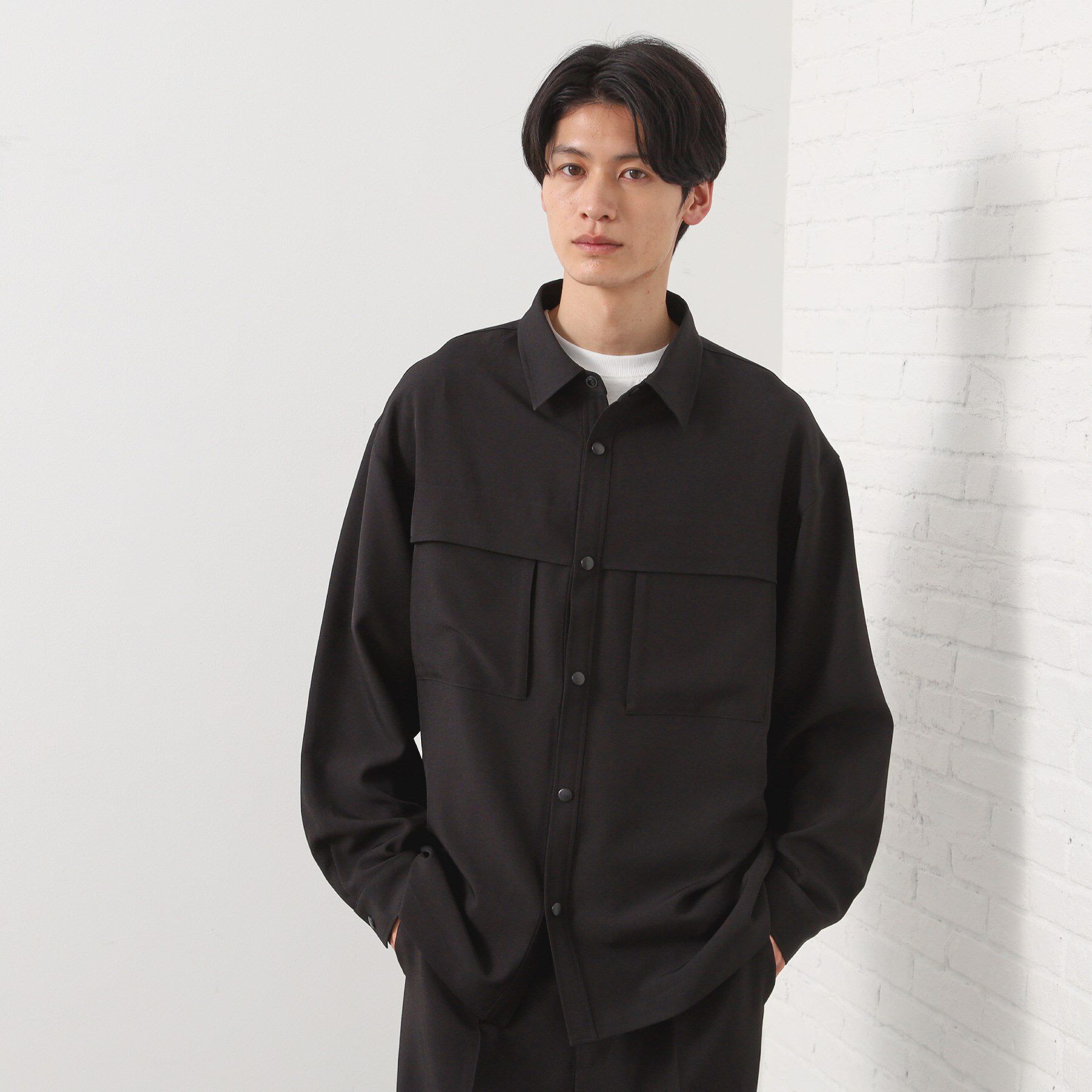 THE SHOP TK「ダブルポケットシャツ【セットアップ可/洗濯機OK】」|シャツ・ブラウス|