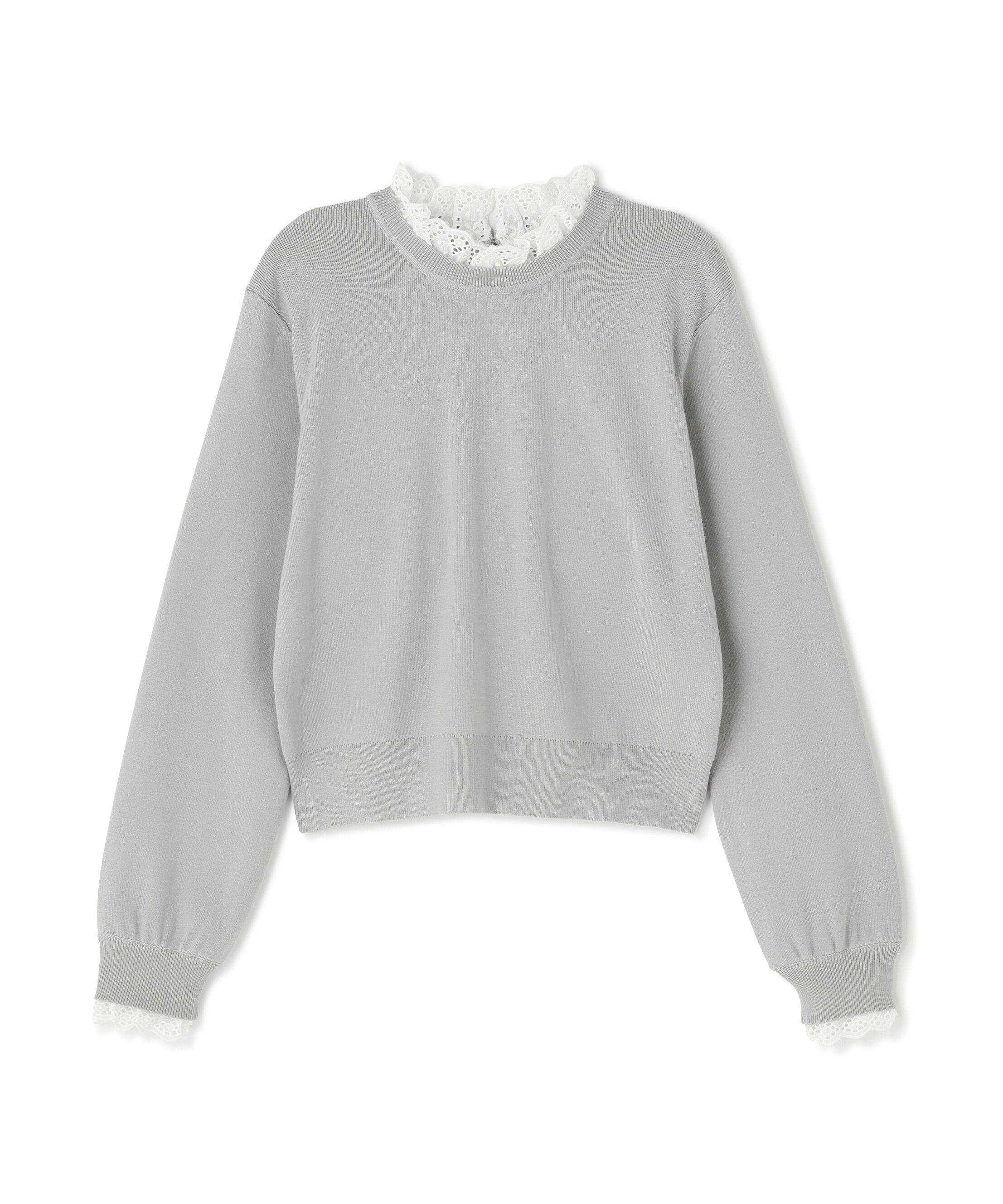  「レースフリルドッキングニット」|ニット・セーター|