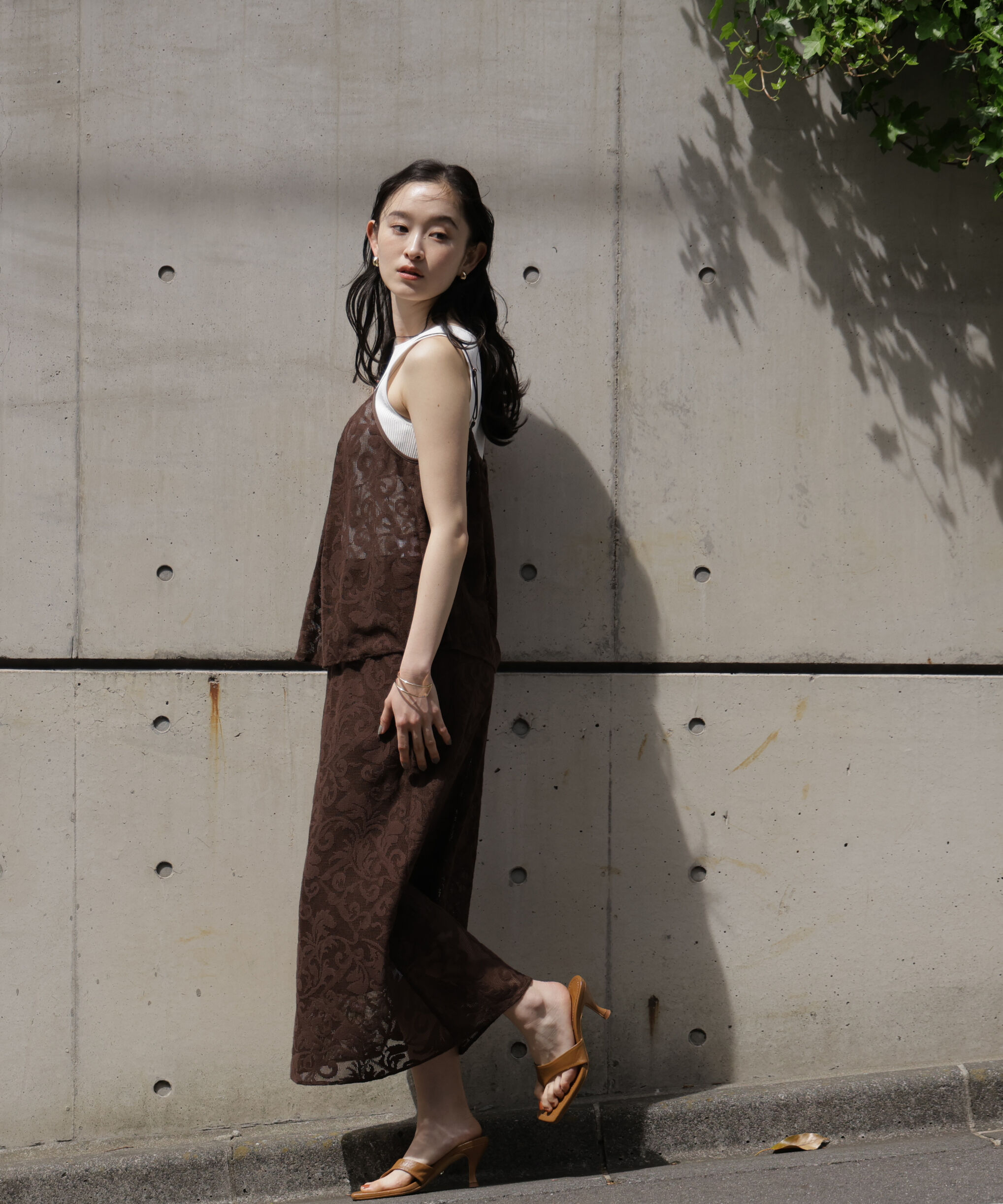  「フラワーメッシュ SETUP スカート」|スカート|