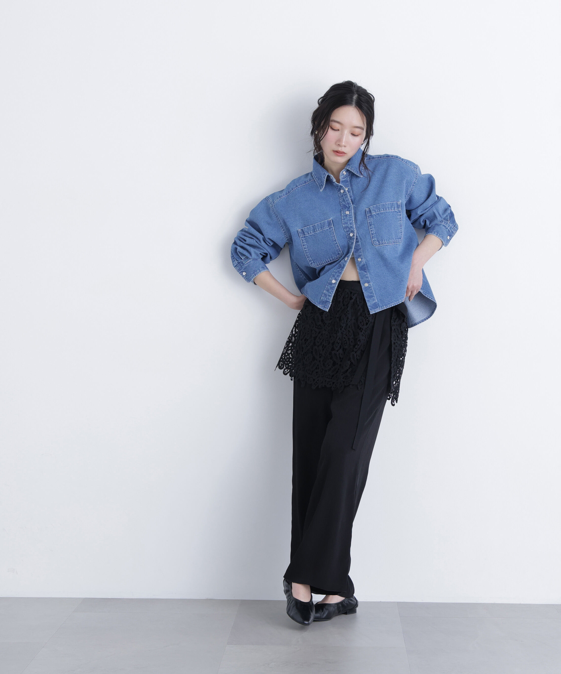  「レースレイヤード楊柳パンツ」|その他|