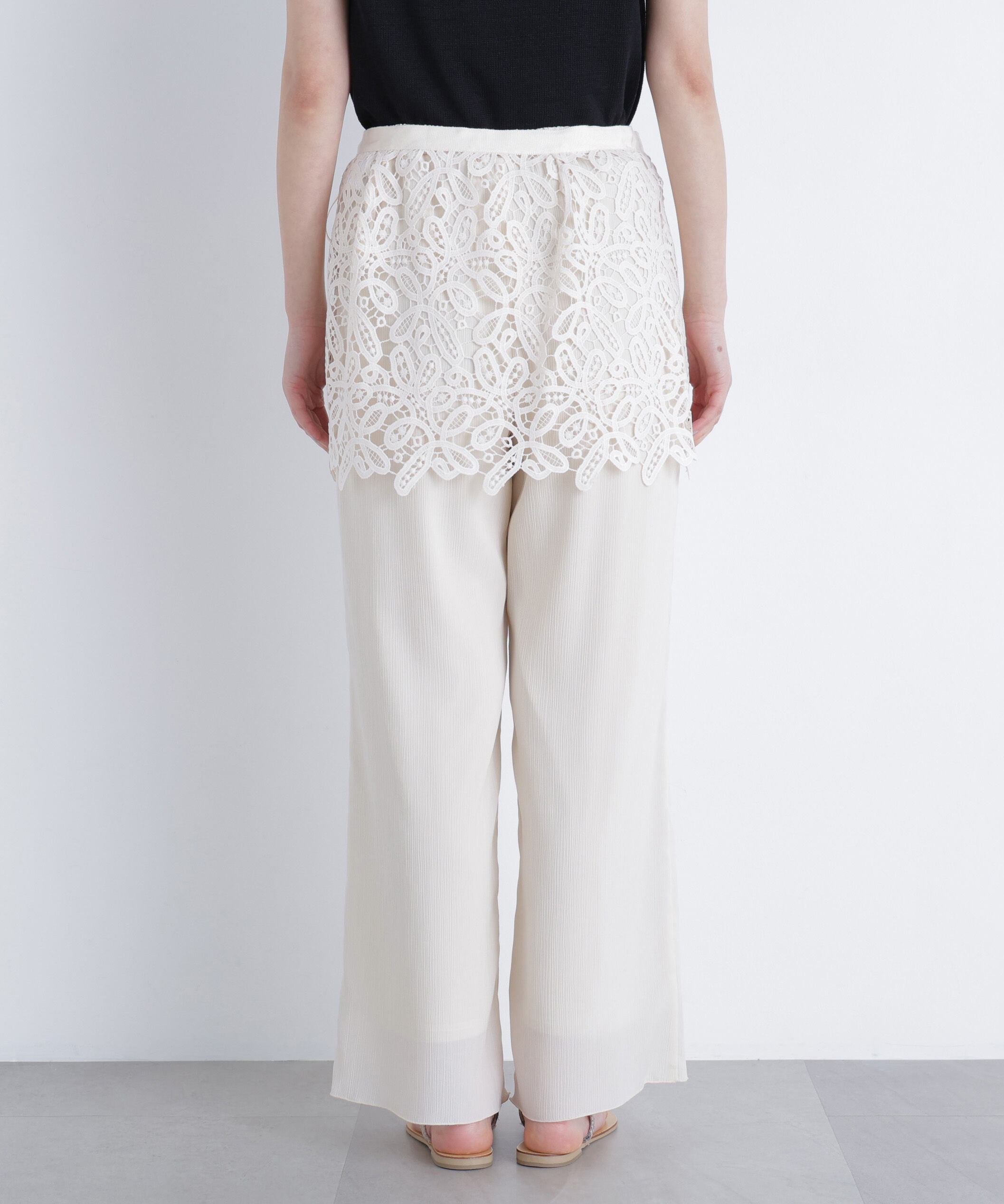  「レースレイヤード楊柳パンツ」|その他|
