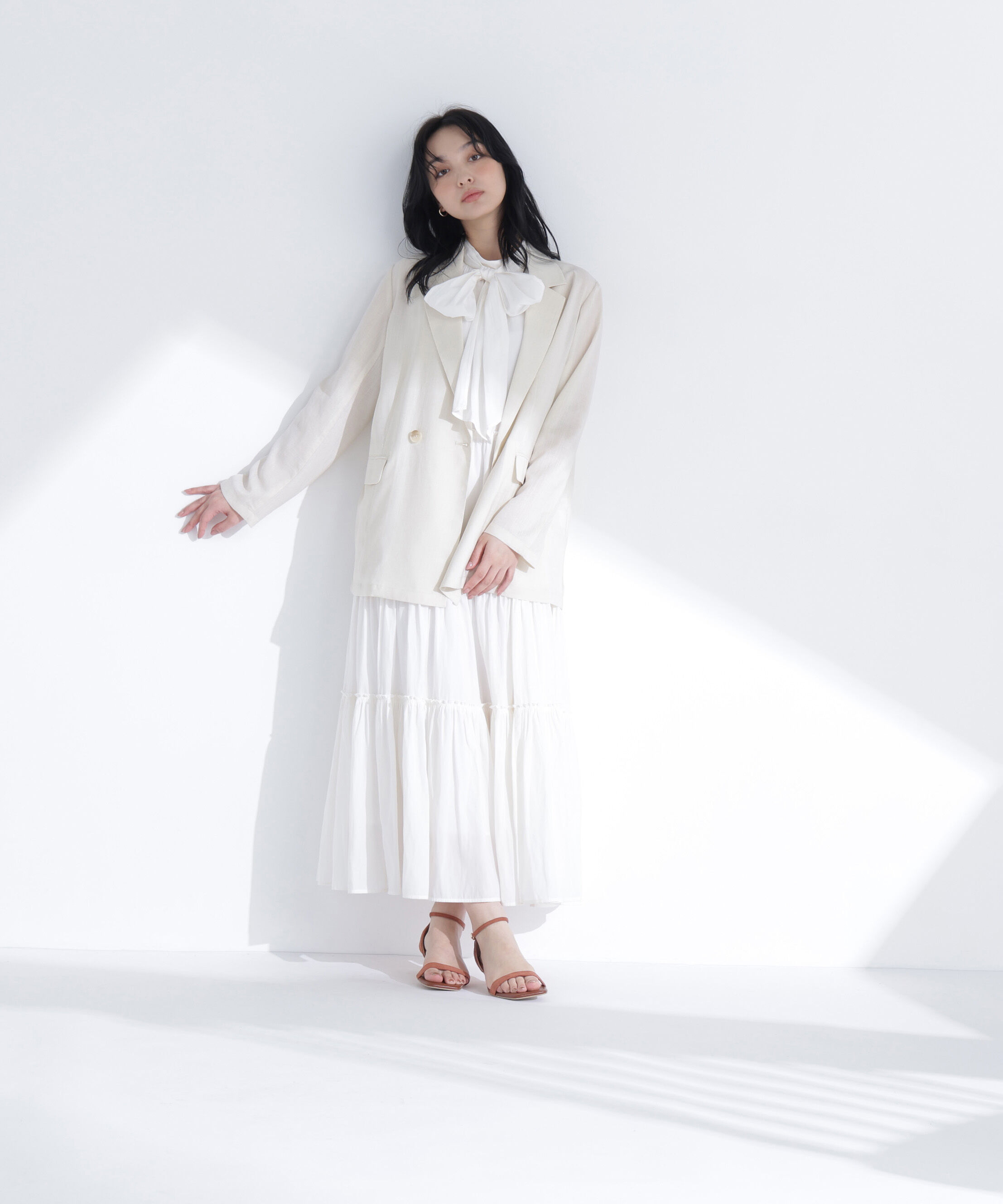  「バックリボンティアードワンピース」|ワンピース|