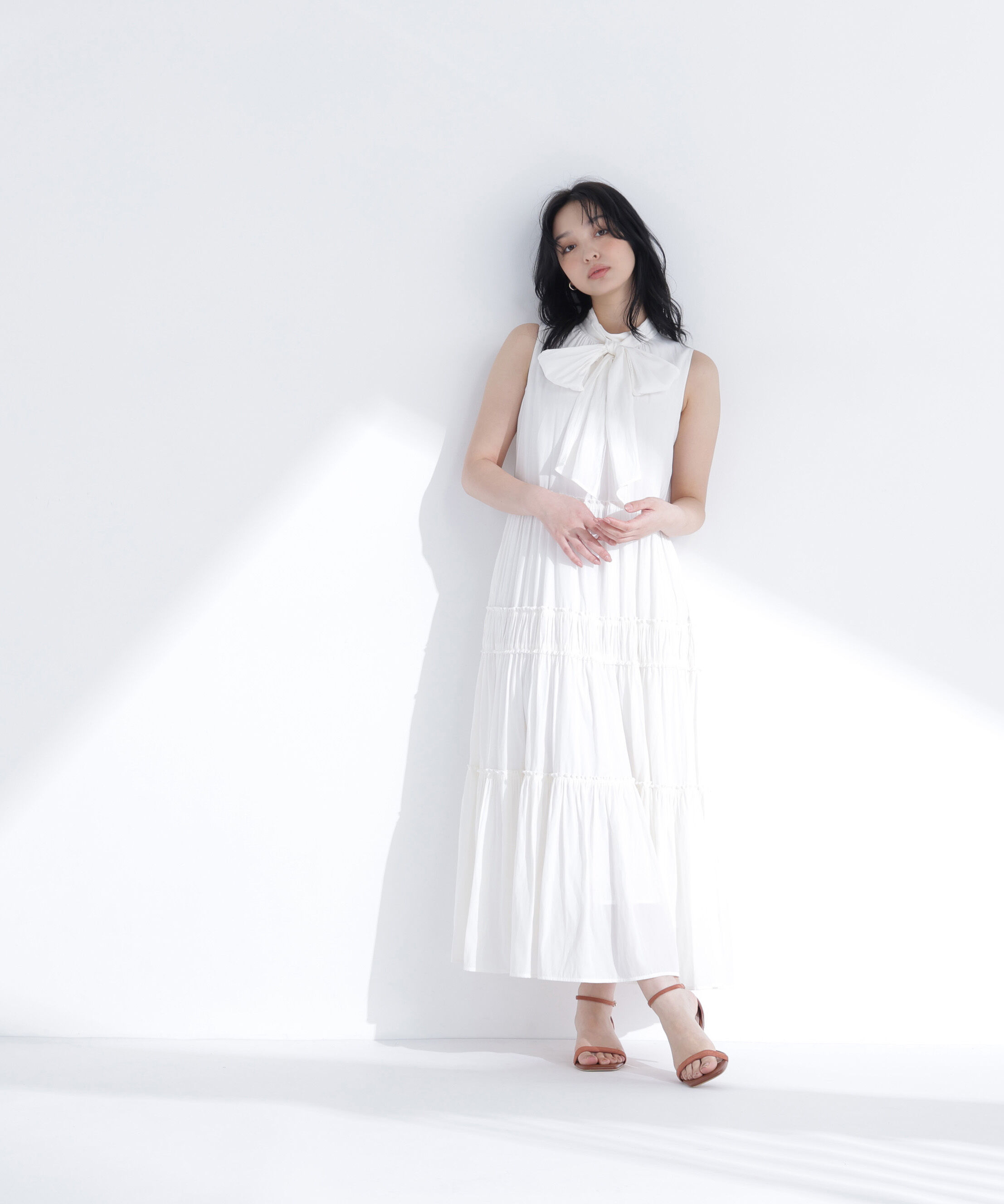  「バックリボンティアードワンピース」|ワンピース|