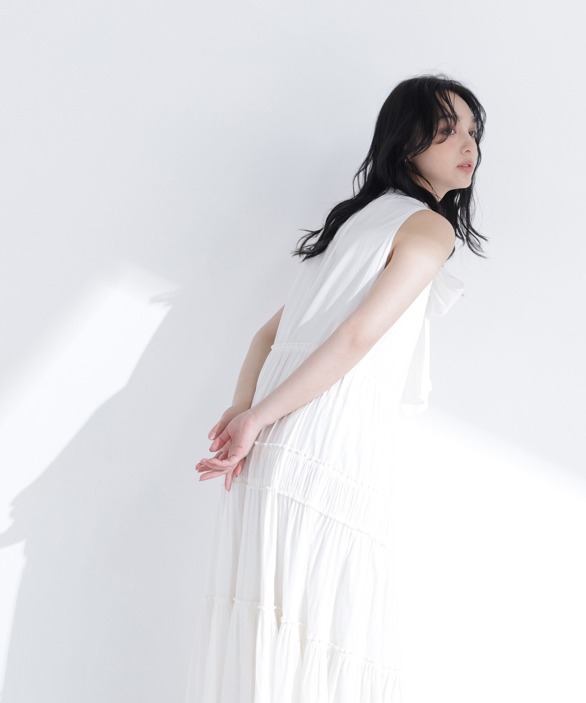  「バックリボンティアードワンピース」|ワンピース|