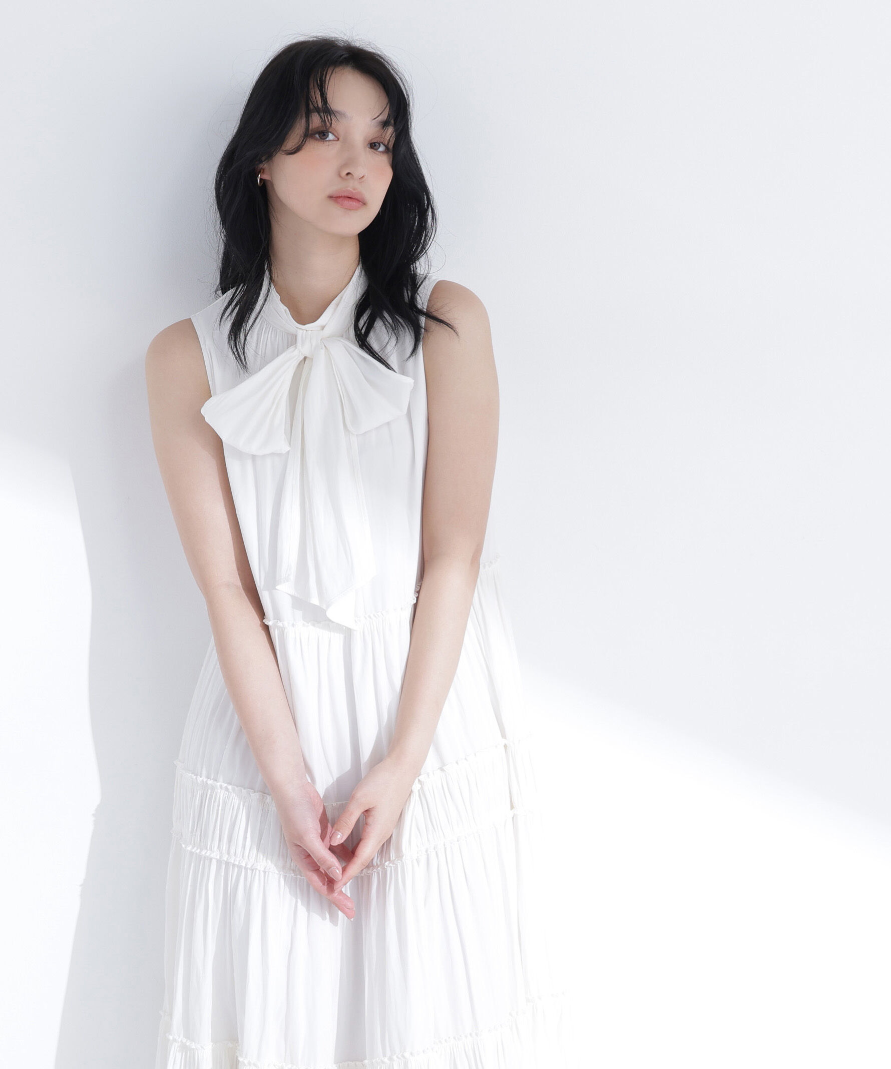  「バックリボンティアードワンピース」|ワンピース|