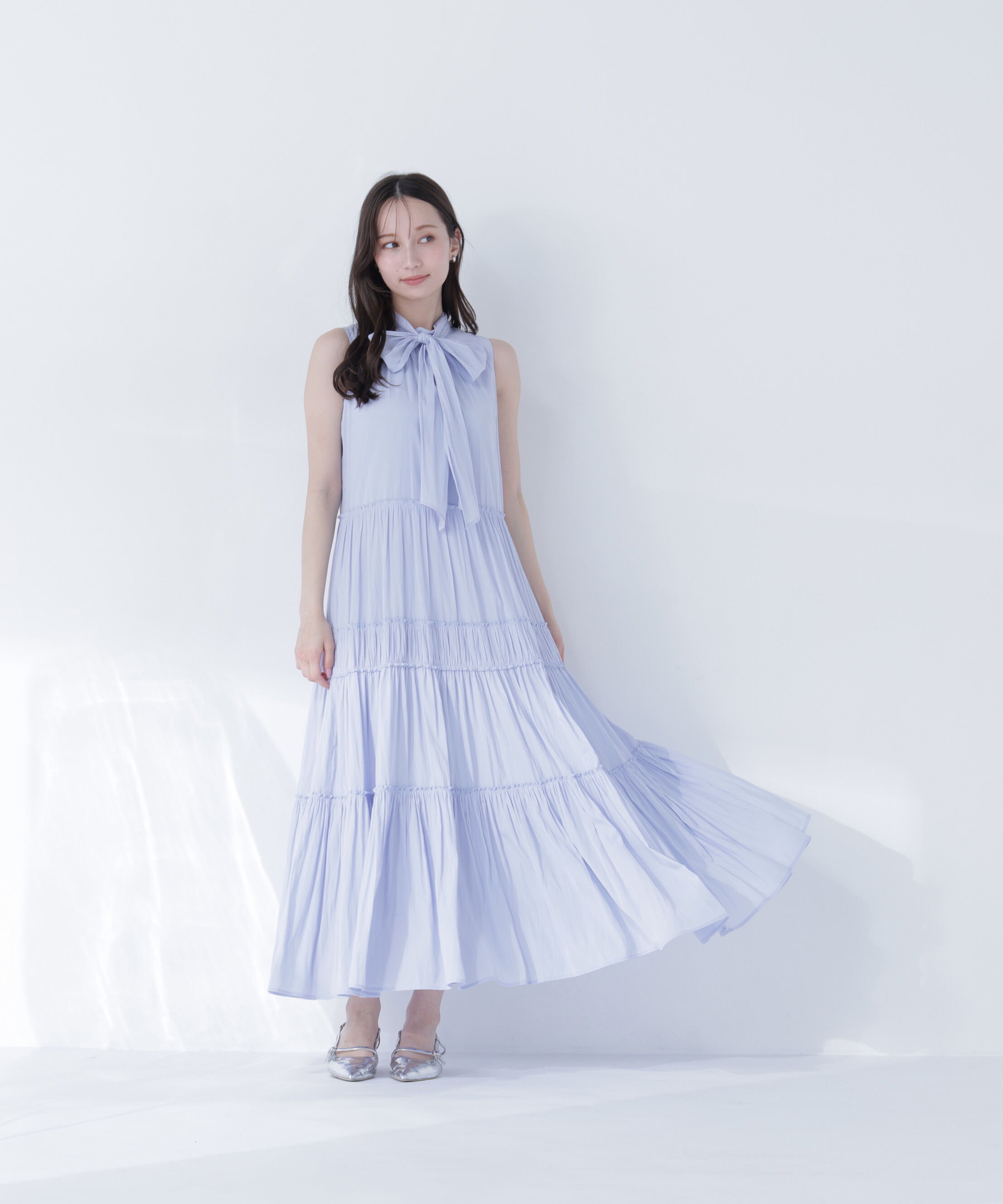  「バックリボンティアードワンピース」|ワンピース|