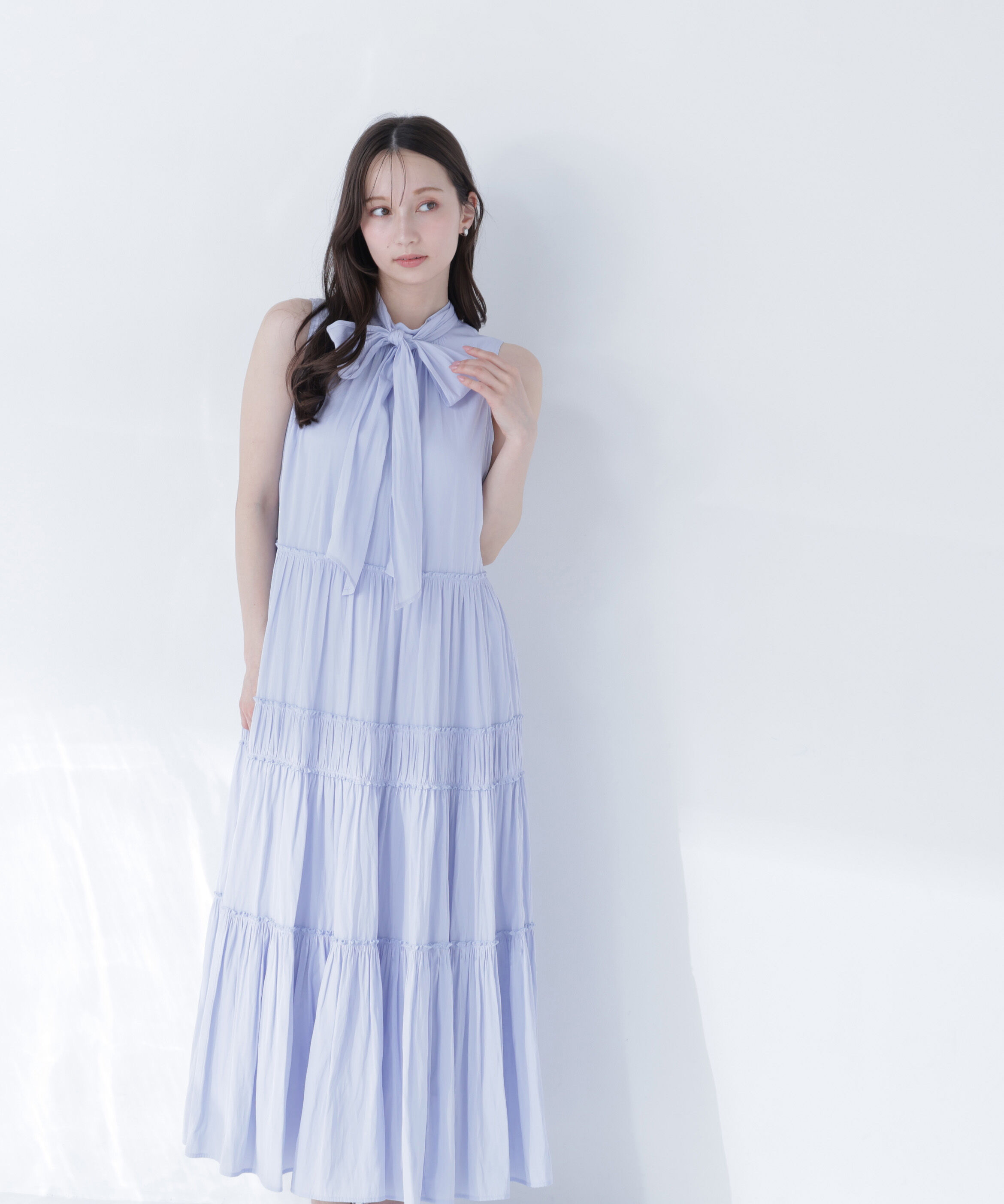  「バックリボンティアードワンピース」|ワンピース|