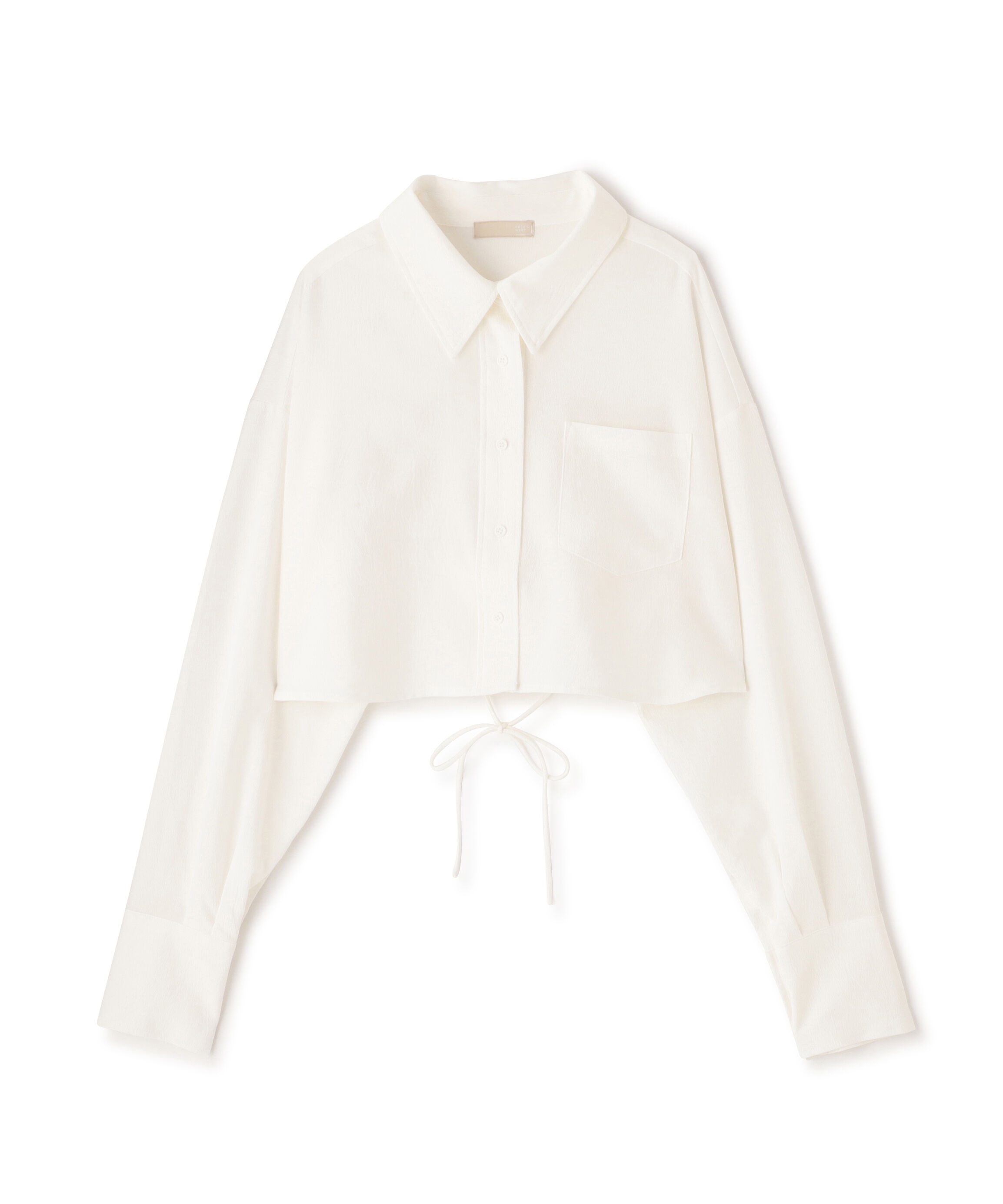  「バックレースアップショート丈シャツ」|シャツ・ブラウス|