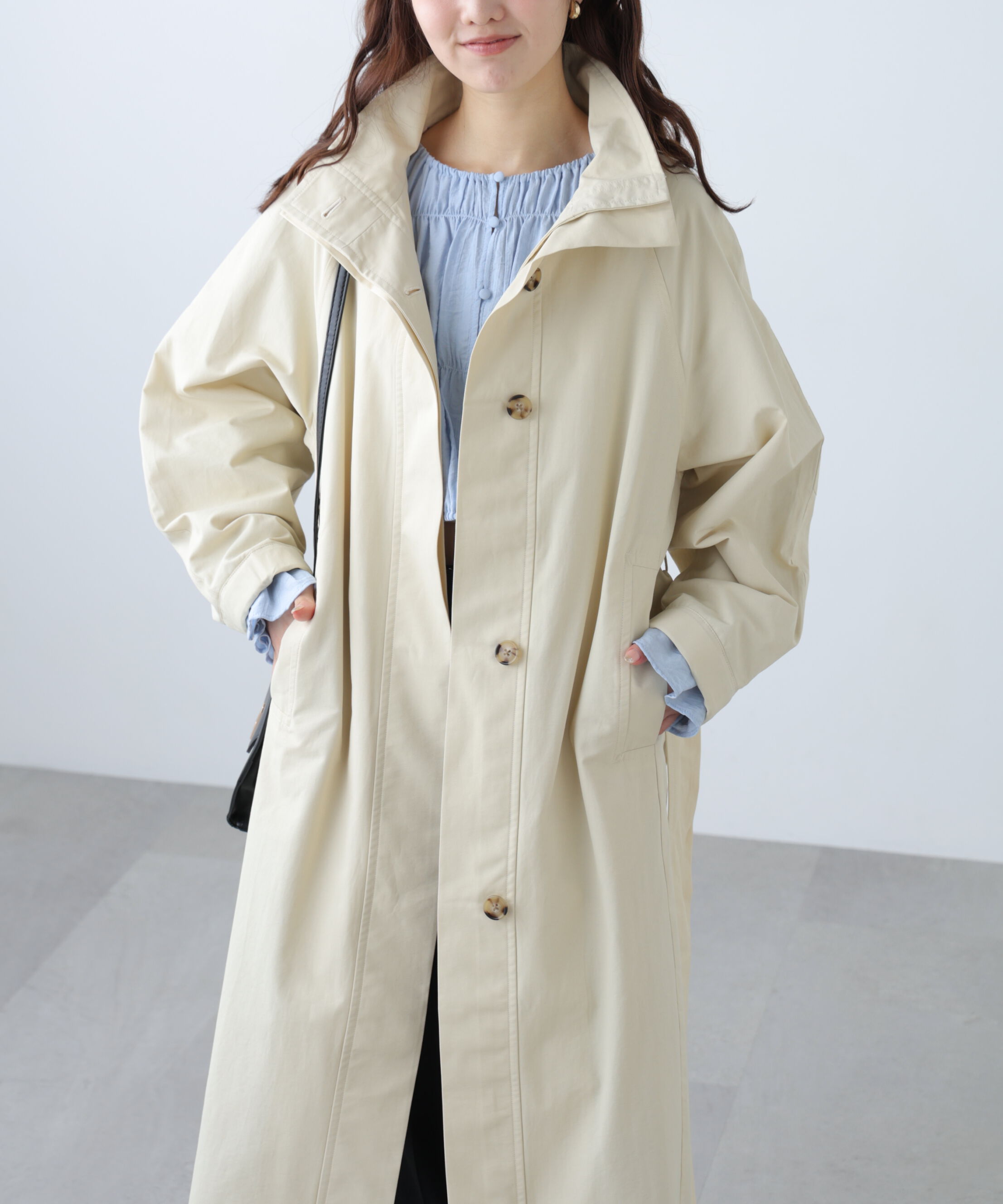  「スタンドカラーロングトレンチコート」|その他|