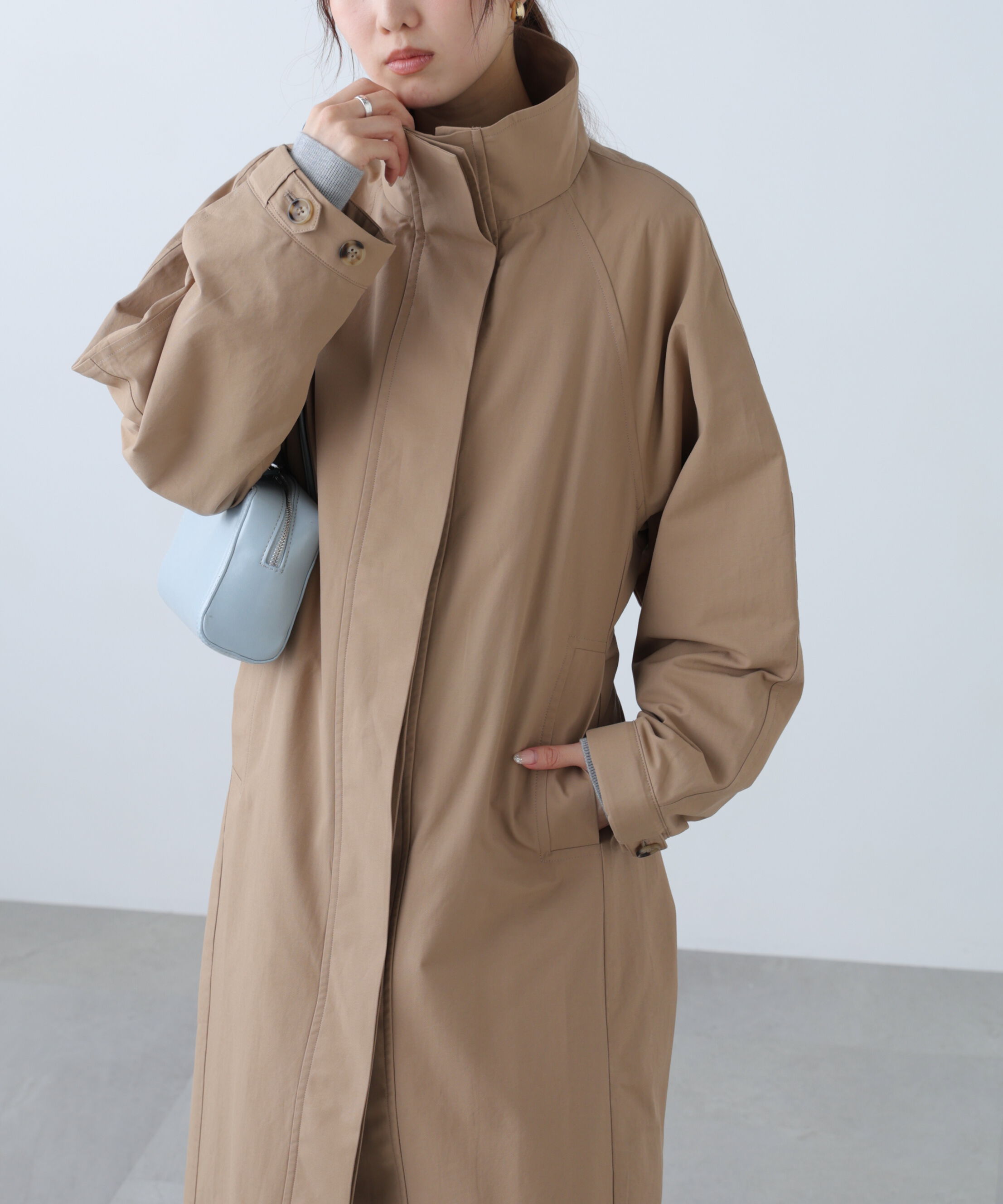  「スタンドカラーロングトレンチコート」|その他|