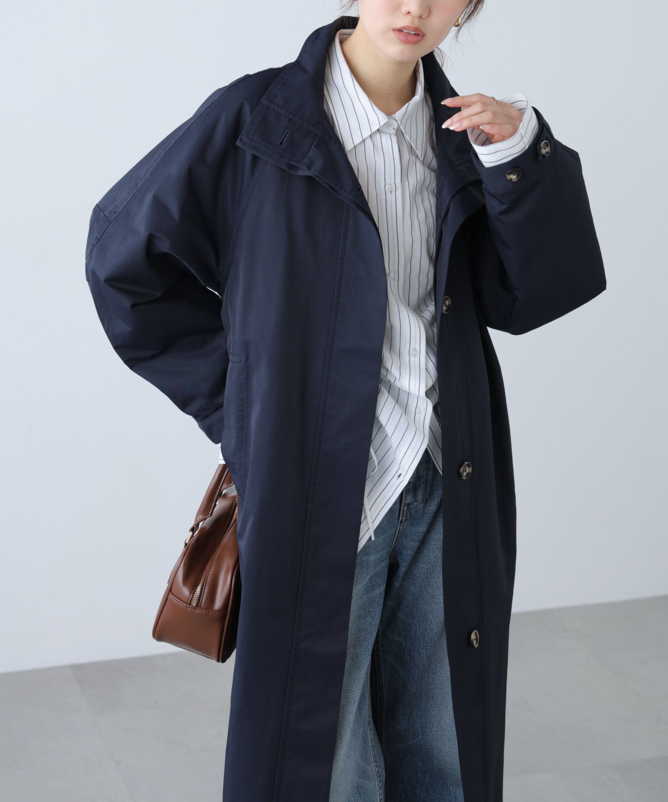  「スタンドカラーロングトレンチコート」|その他|