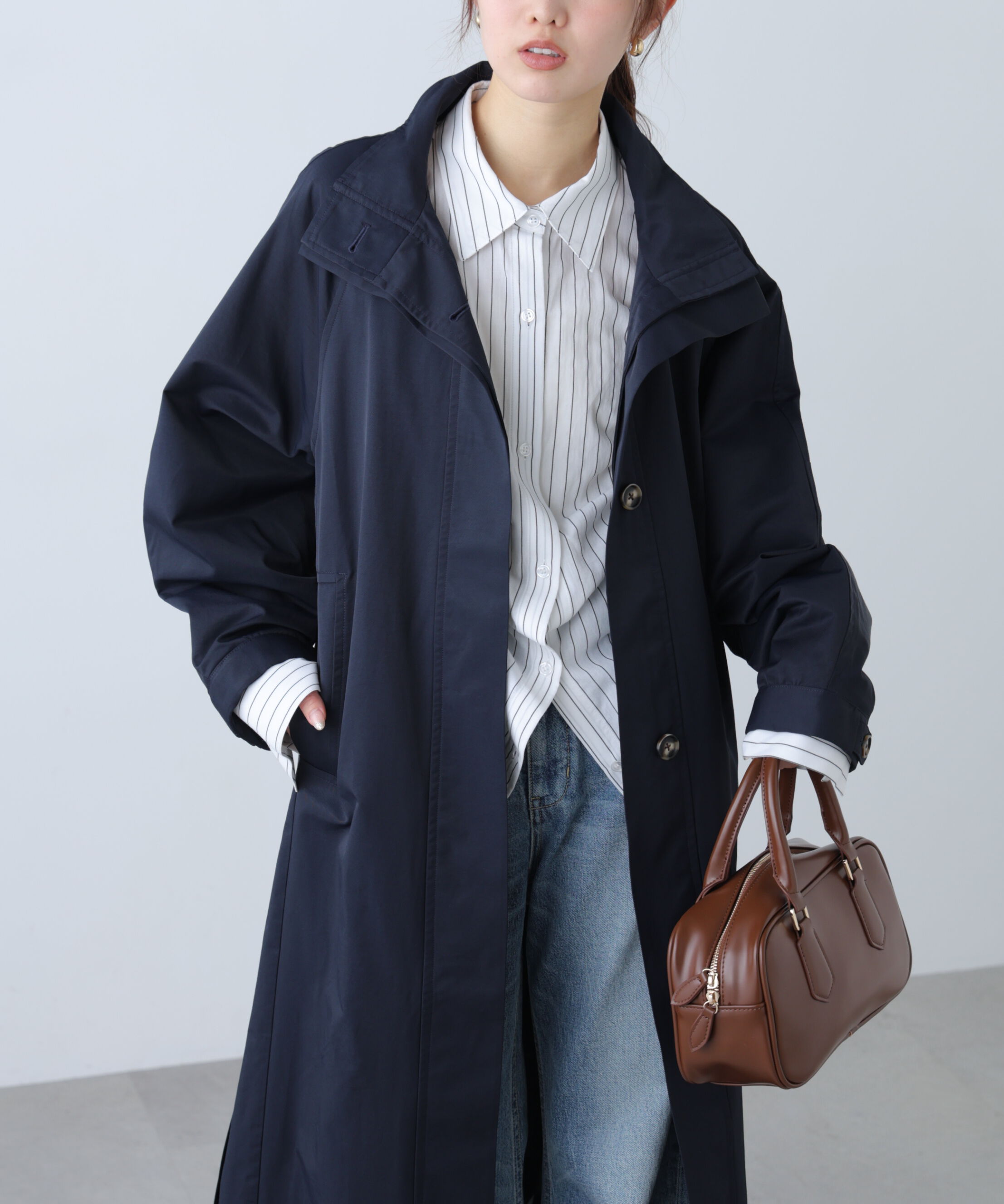  「スタンドカラーロングトレンチコート」|その他|