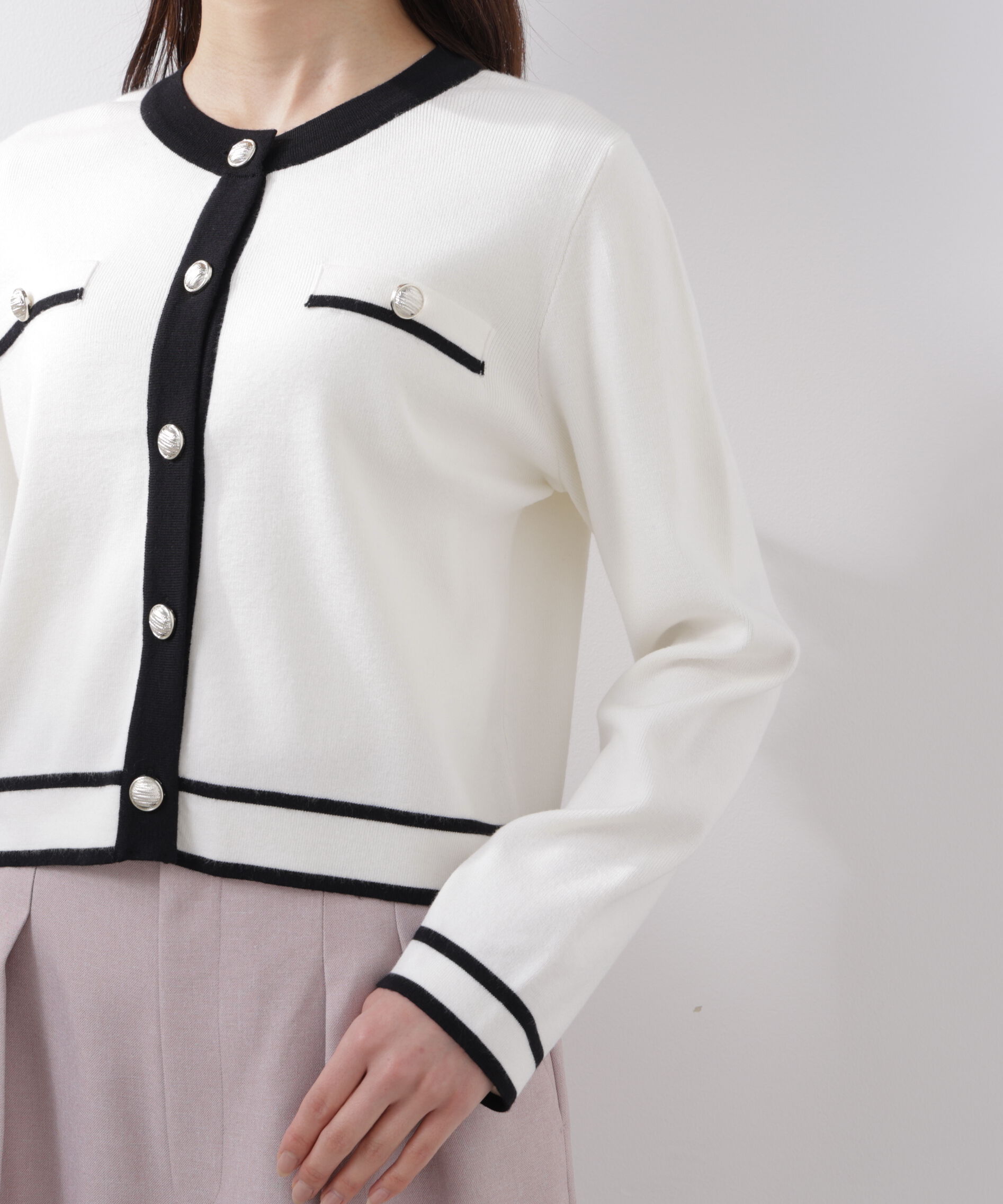 PROPORTION BODY DRESSING「バイカラーアンサンブル　26SS」|ニット・セーター|