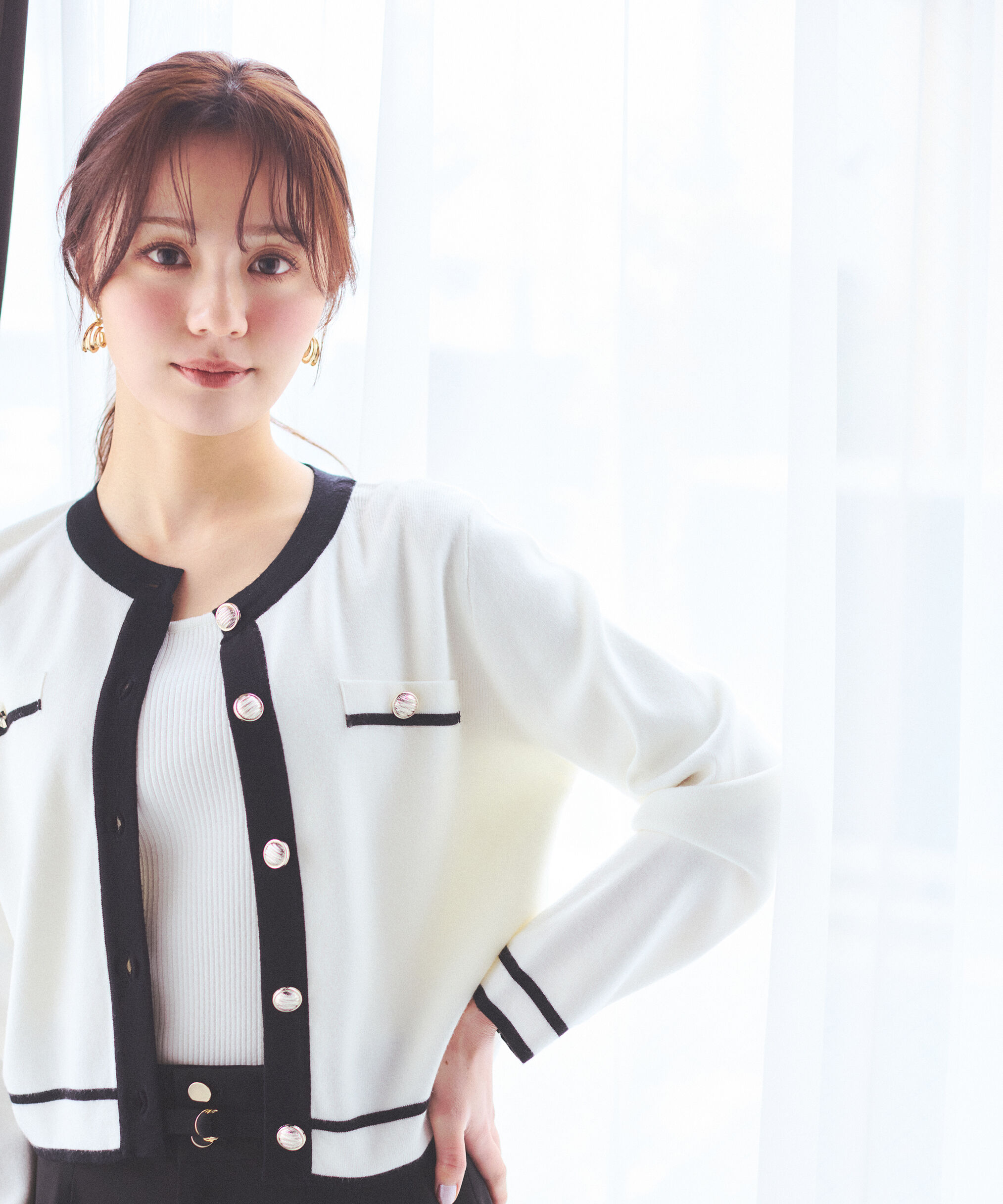 PROPORTION BODY DRESSING「バイカラーアンサンブル　26SS」|ニット・セーター|