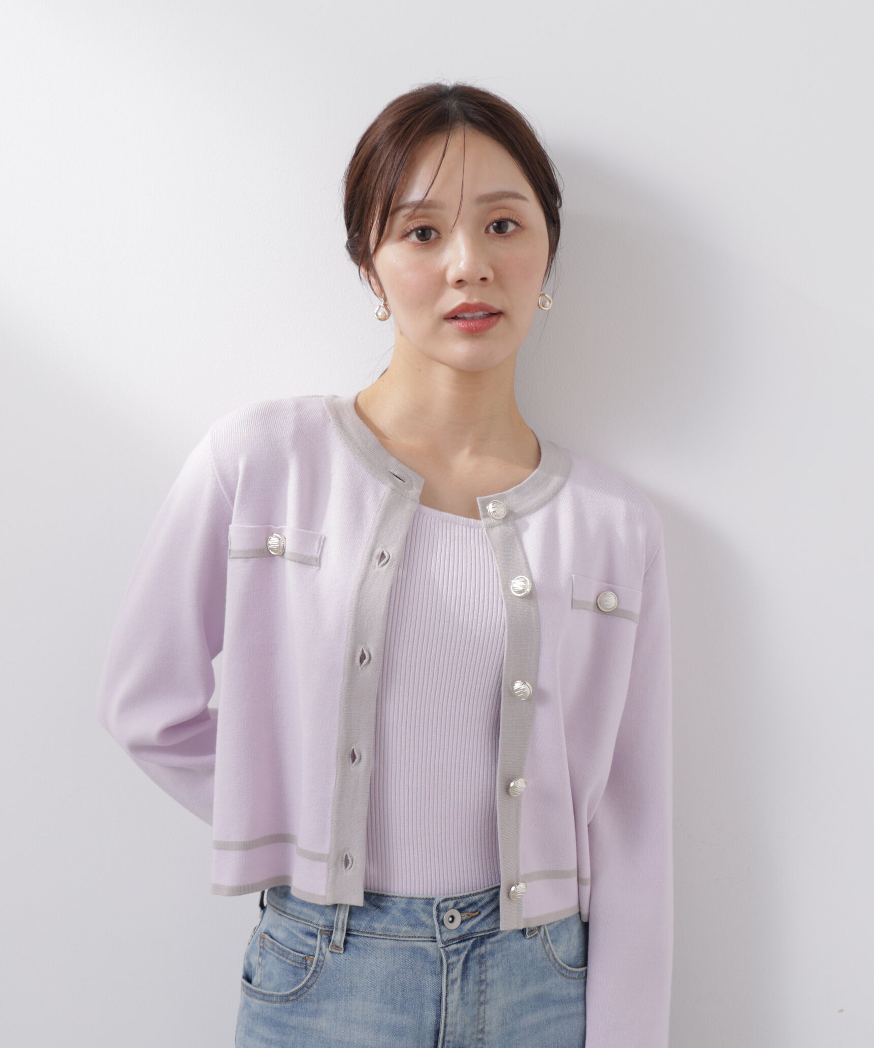 PROPORTION BODY DRESSING「バイカラーアンサンブル　26SS」|ニット・セーター|