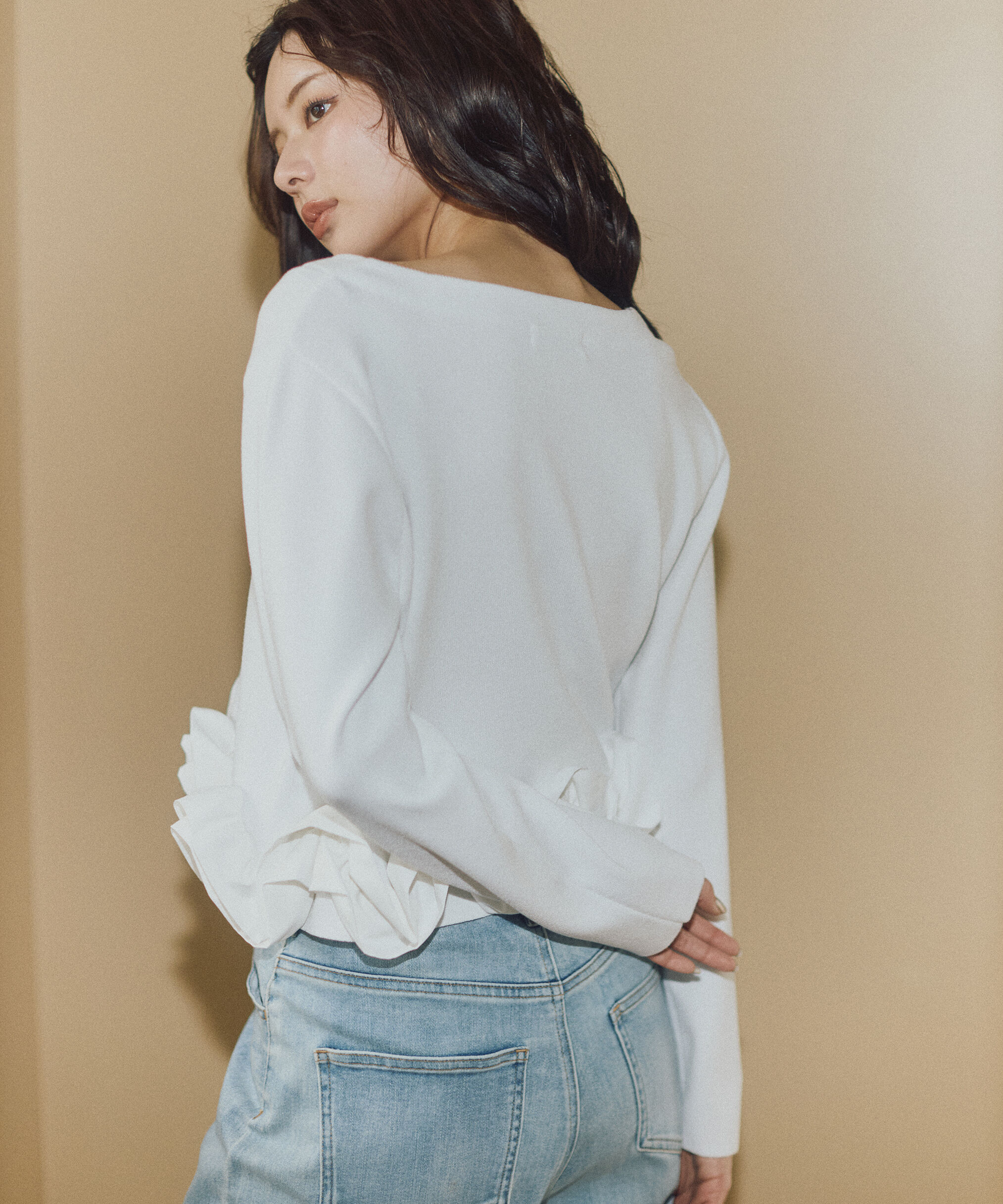 PROPORTION BODY DRESSING「〈a/mie〉ホイップペプラムニット　26SS」|カーディガン|