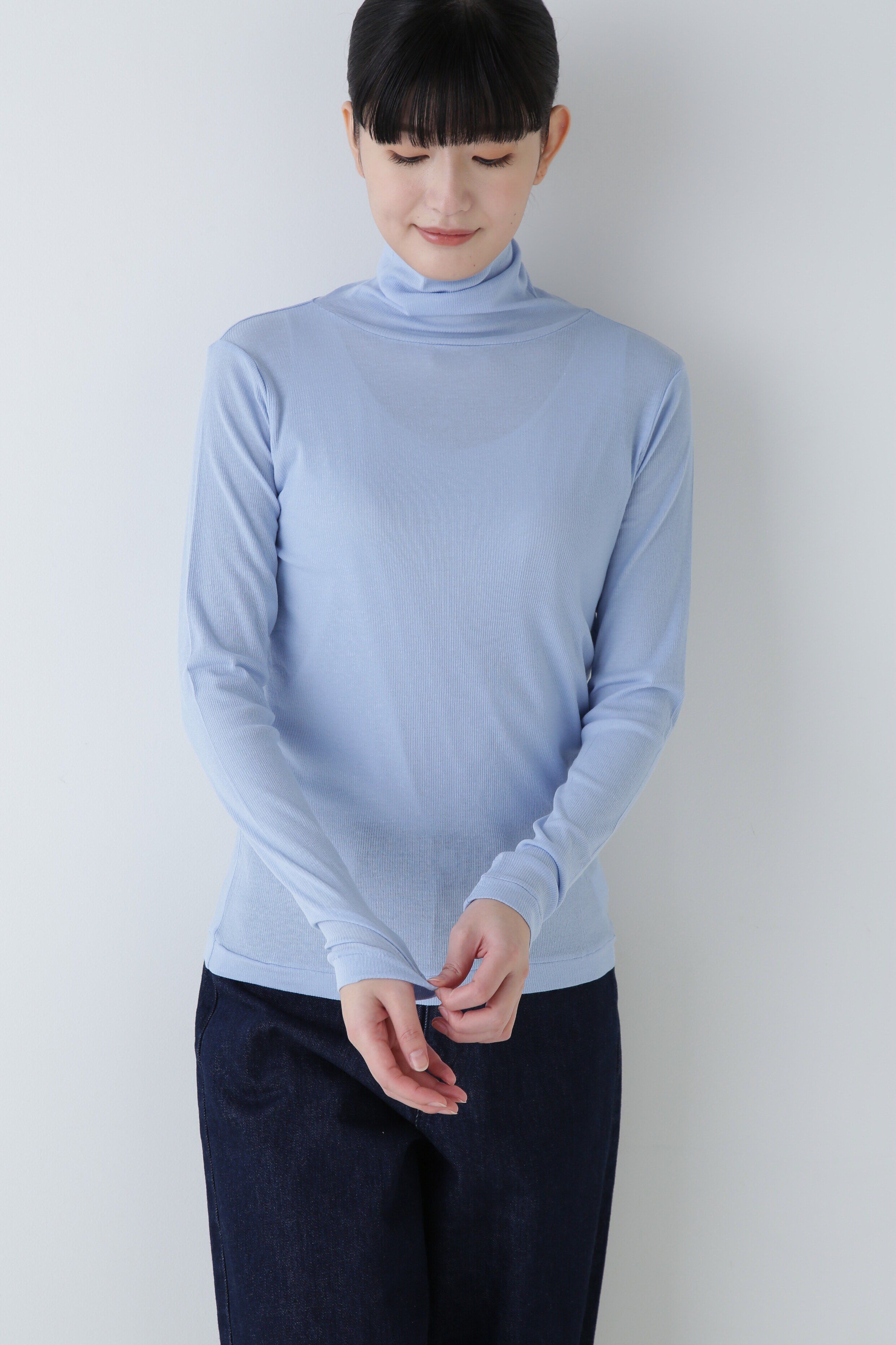  「シアータートルカットソー」|Tシャツ・カットソー|ブルー