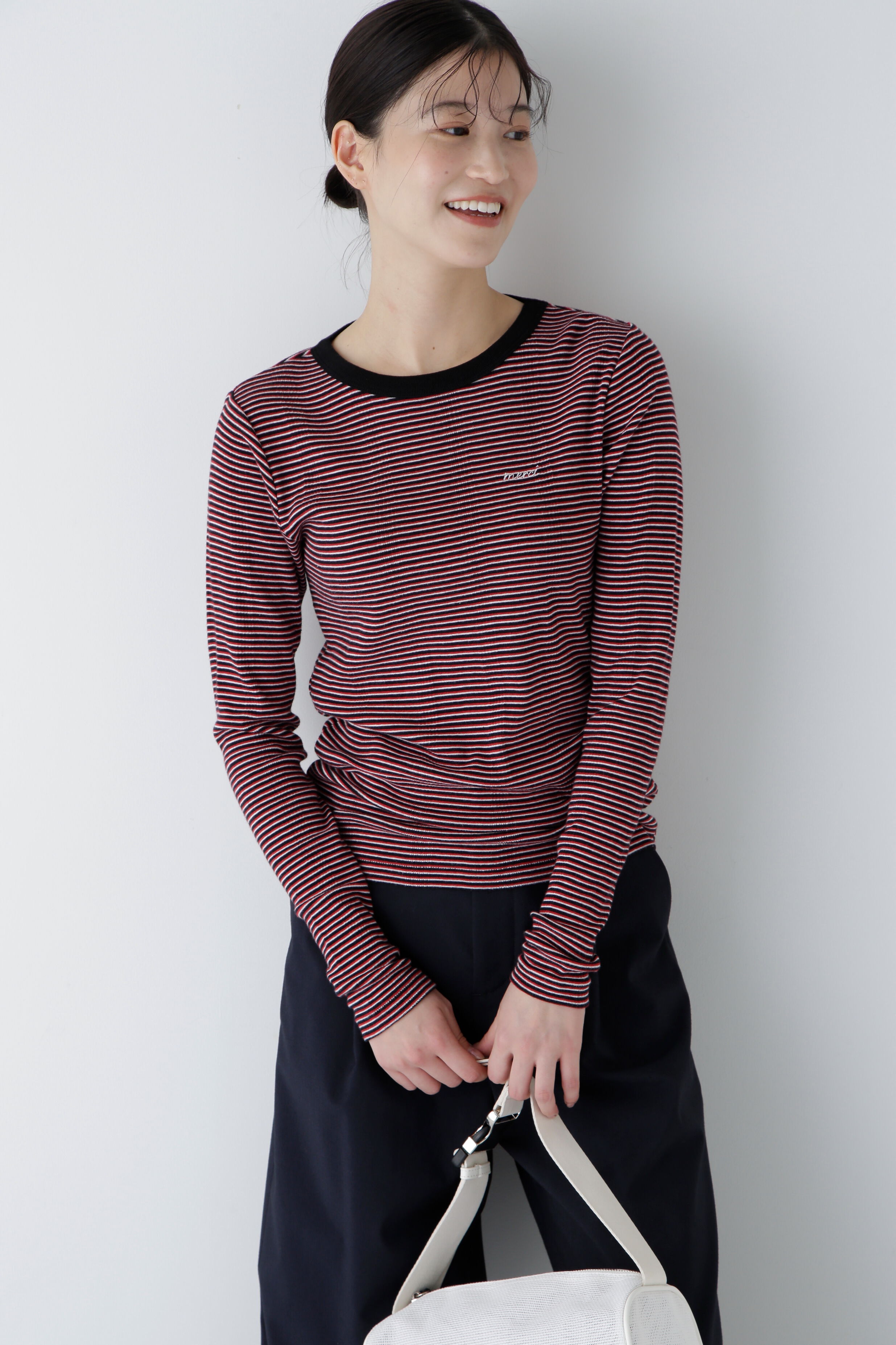  「◆パネルリブロングスリーブＴシャツ」|Tシャツ・カットソー|