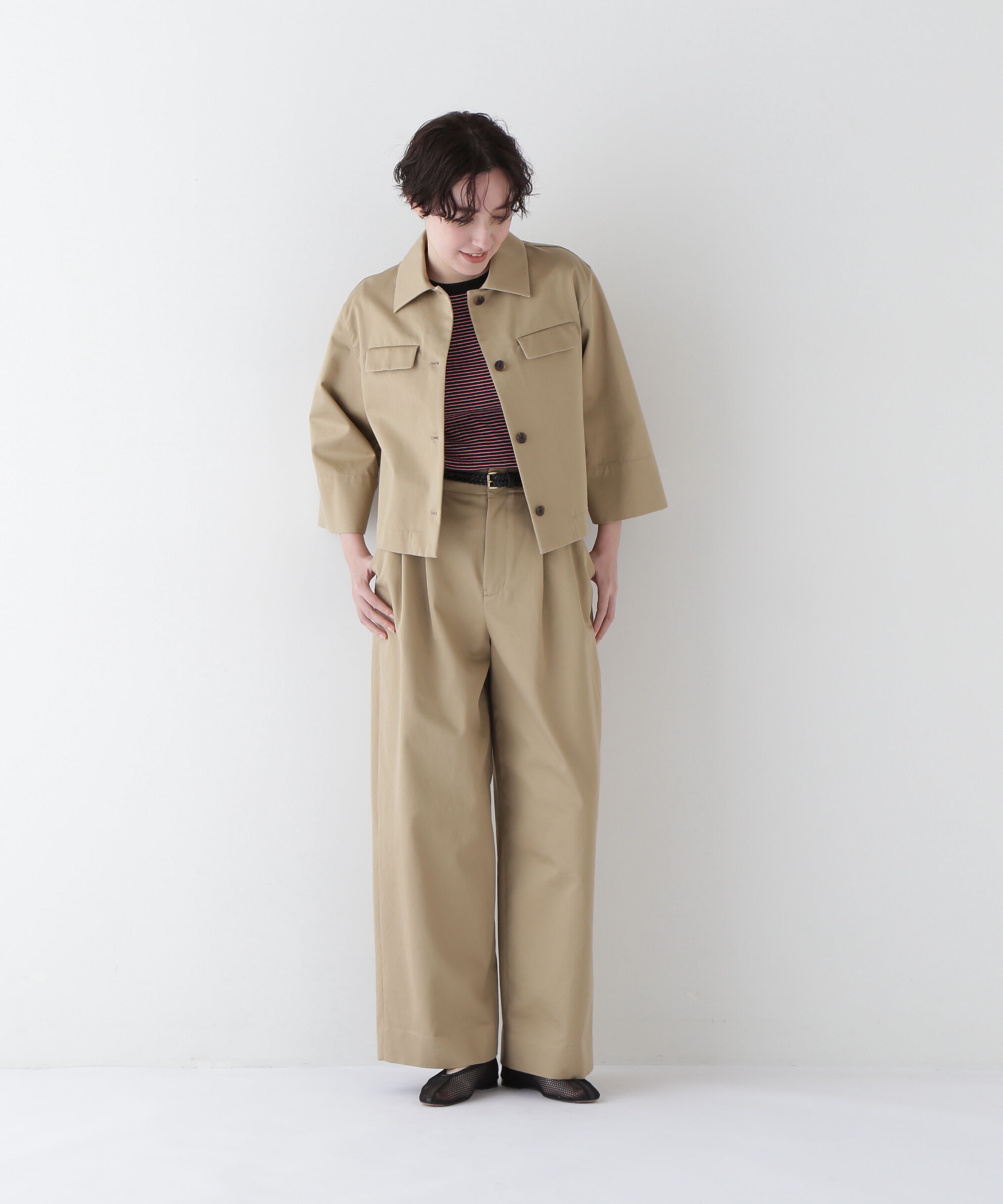  「◆パネルリブロングスリーブＴシャツ」|Tシャツ・カットソー|