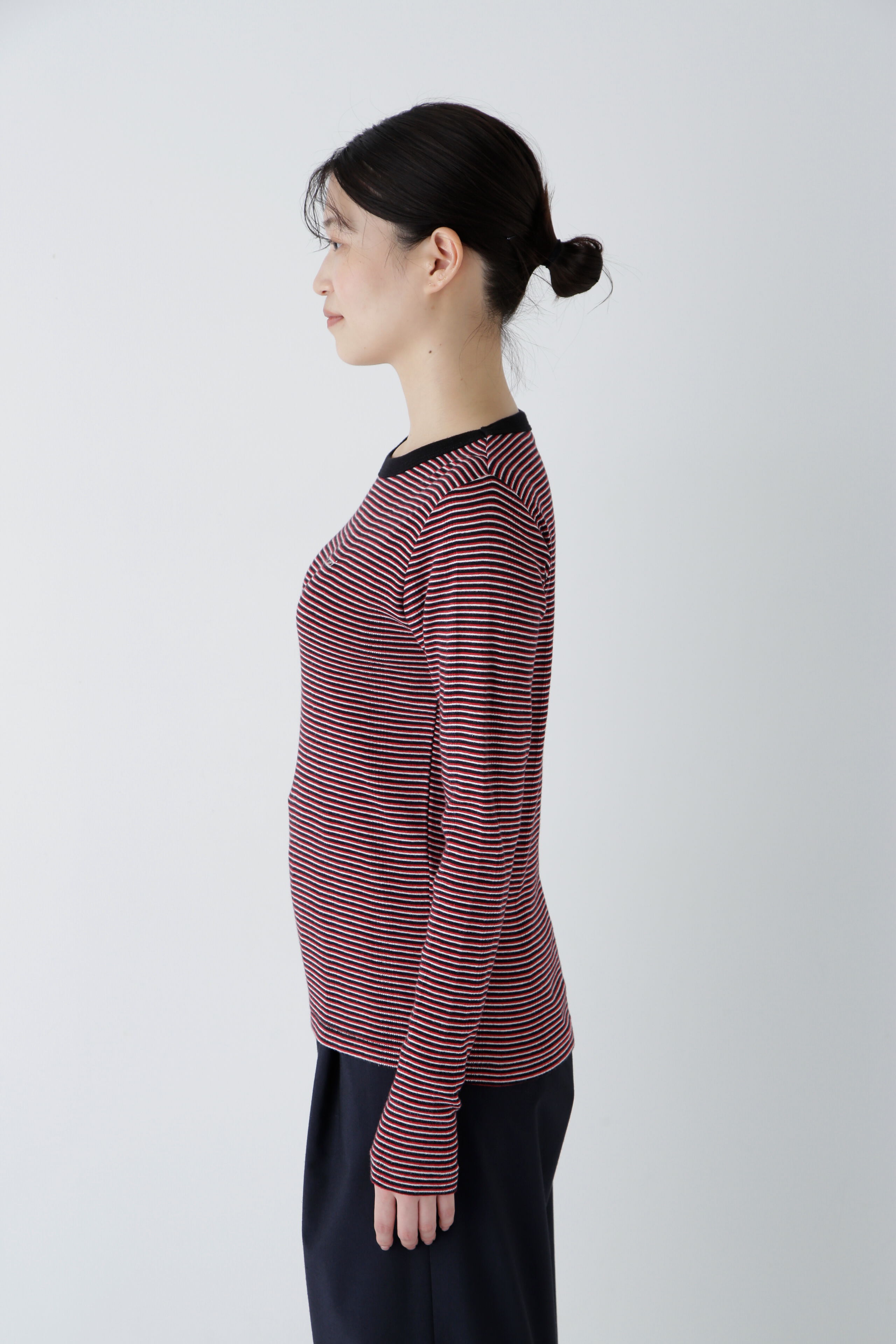  「◆パネルリブロングスリーブＴシャツ」|Tシャツ・カットソー|