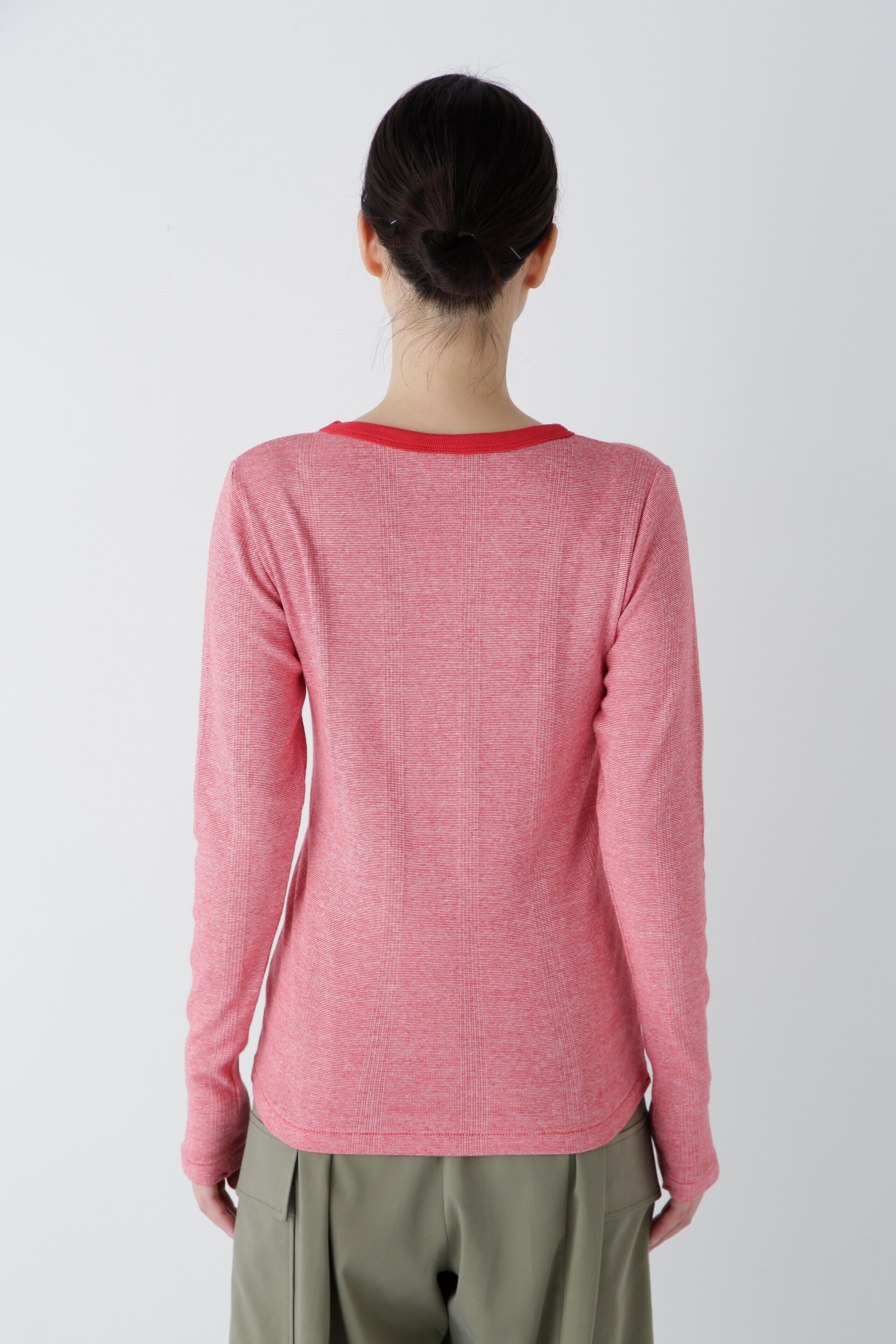  「◆パネルリブロングスリーブＴシャツ」|Tシャツ・カットソー|