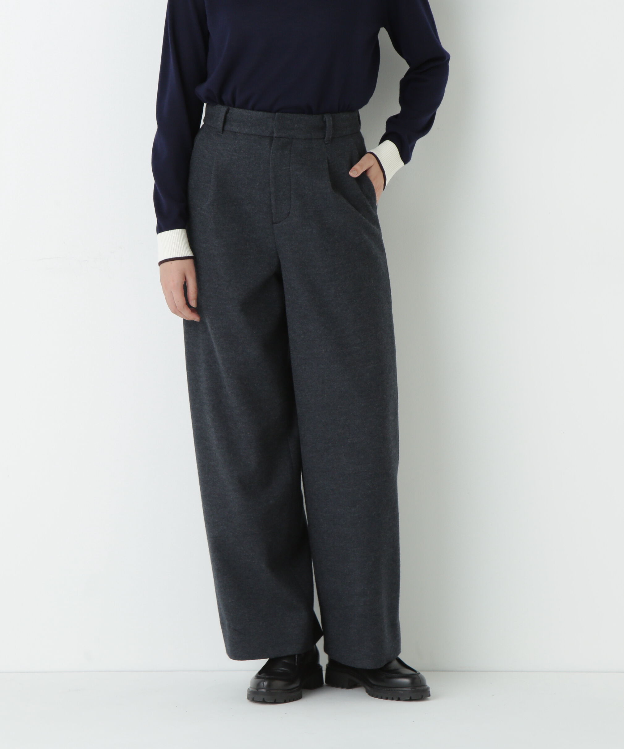  「ミルドスムースパンツ」|その他|チャコール1