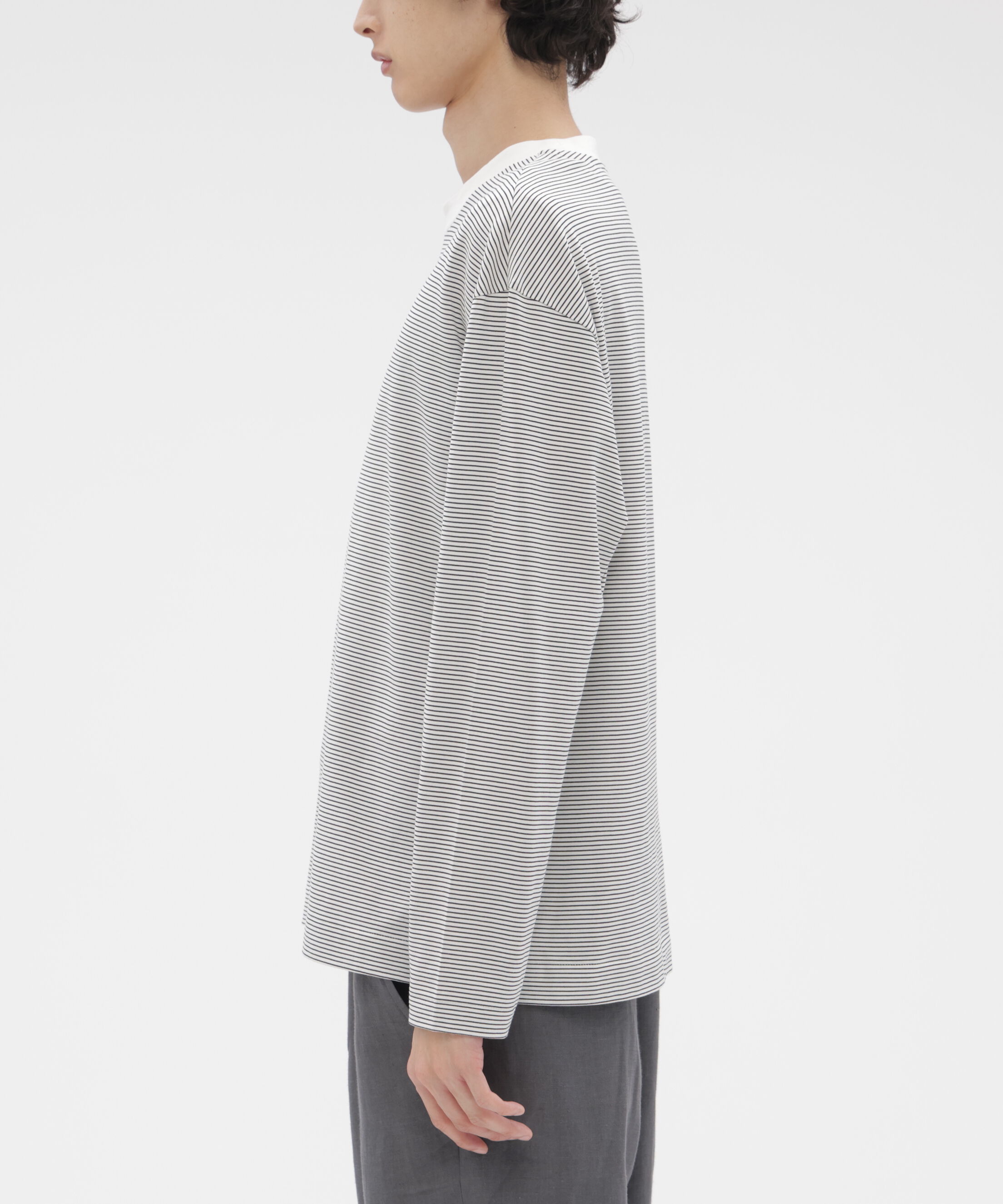 MARGARET HOWELL「COTTON STRIPE JERSEY TOP」|Tシャツ・カットソー|