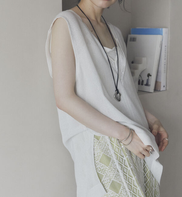 Doux archives「ラメメッシュベスト」|テーラードジャケット|