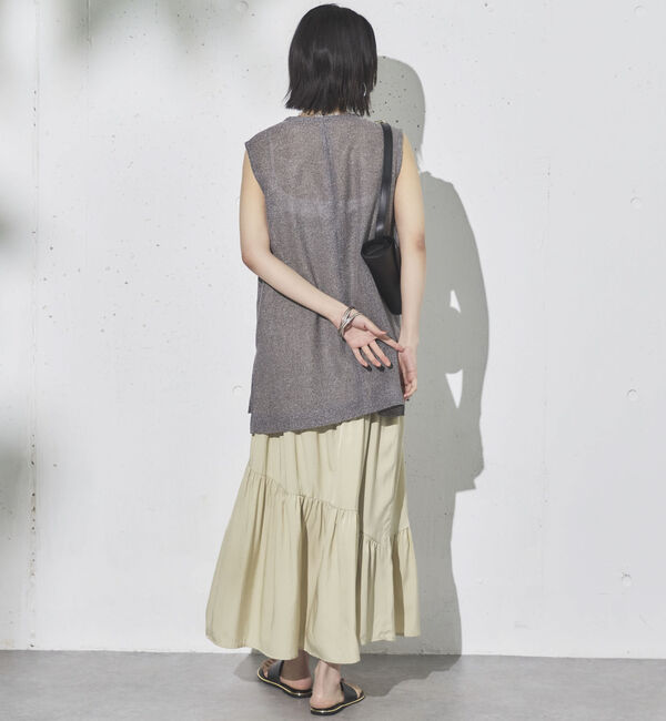 Doux archives「ラメメッシュベスト」|テーラードジャケット|