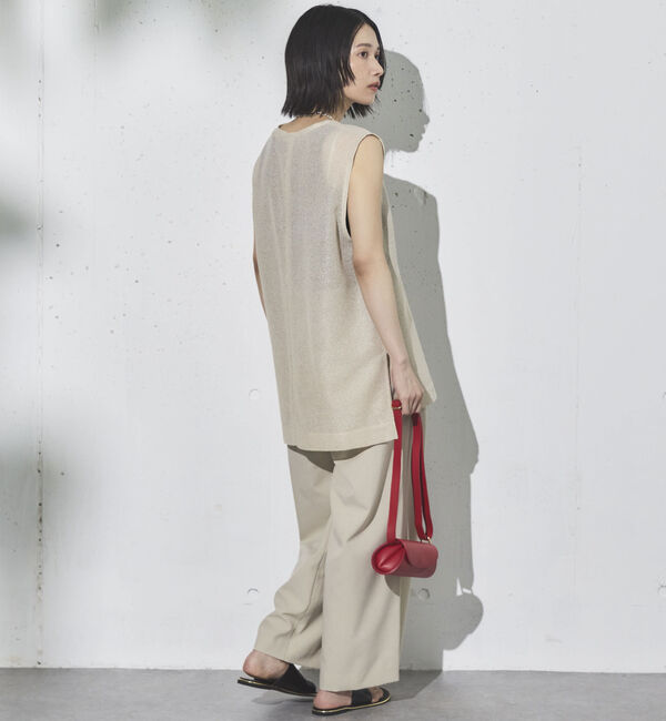 Doux archives「ラメメッシュベスト」|テーラードジャケット|