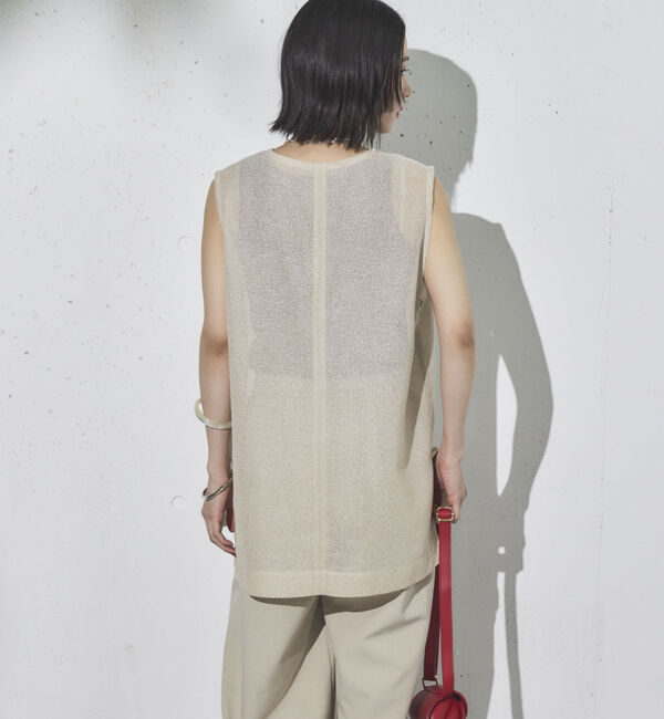 Doux archives「ラメメッシュベスト」|テーラードジャケット|