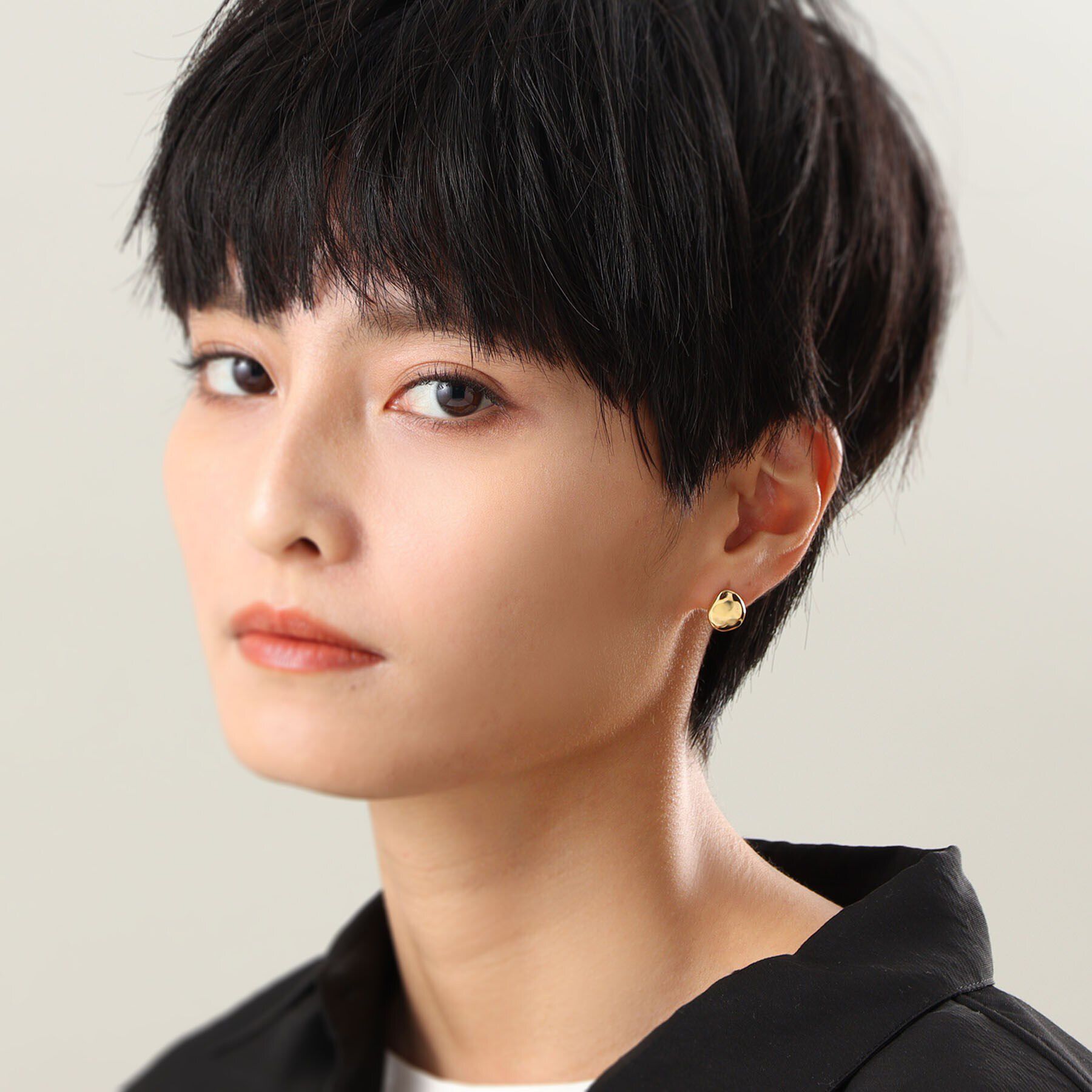 COCOSHNIK ONKITSCH「シルバー ニュアンスピアス ドロップ GP」|ピアス|