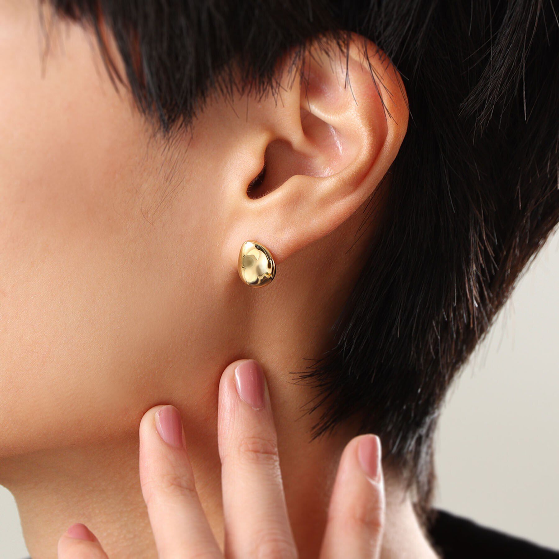 COCOSHNIK ONKITSCH「シルバー ニュアンスピアス ドロップ GP」|ピアス|