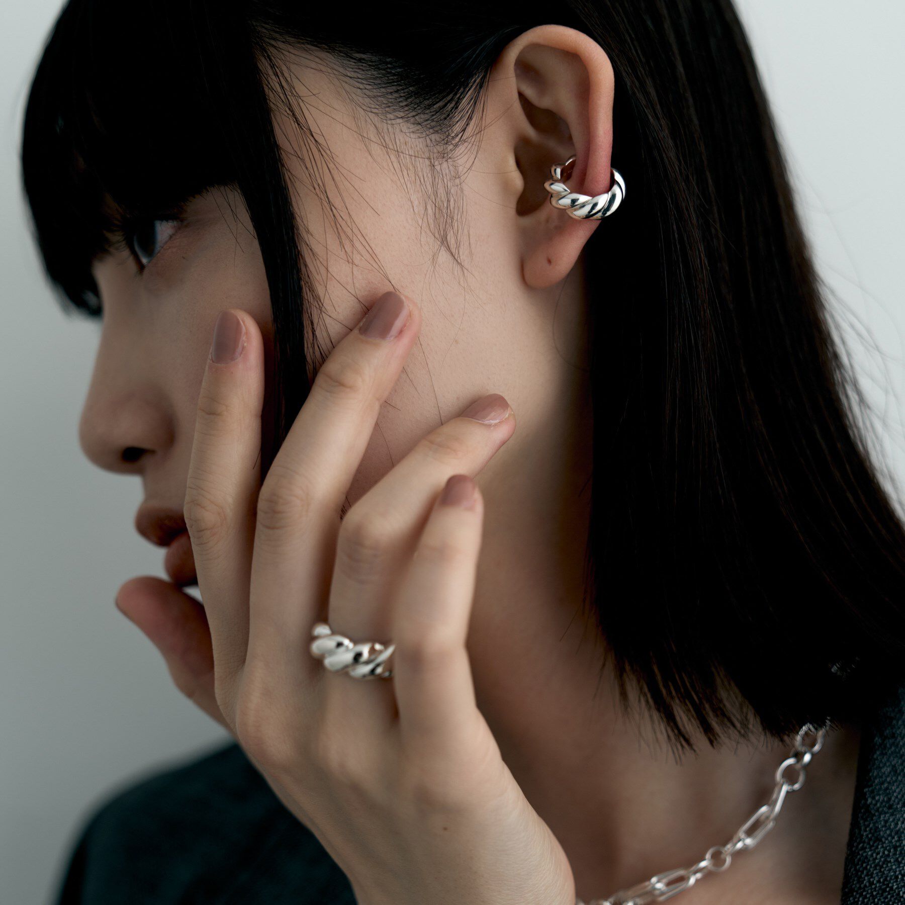 COCOSHNIK ONKITSCH「シルバー サンマルコイヤカフ」|イヤーカフ|