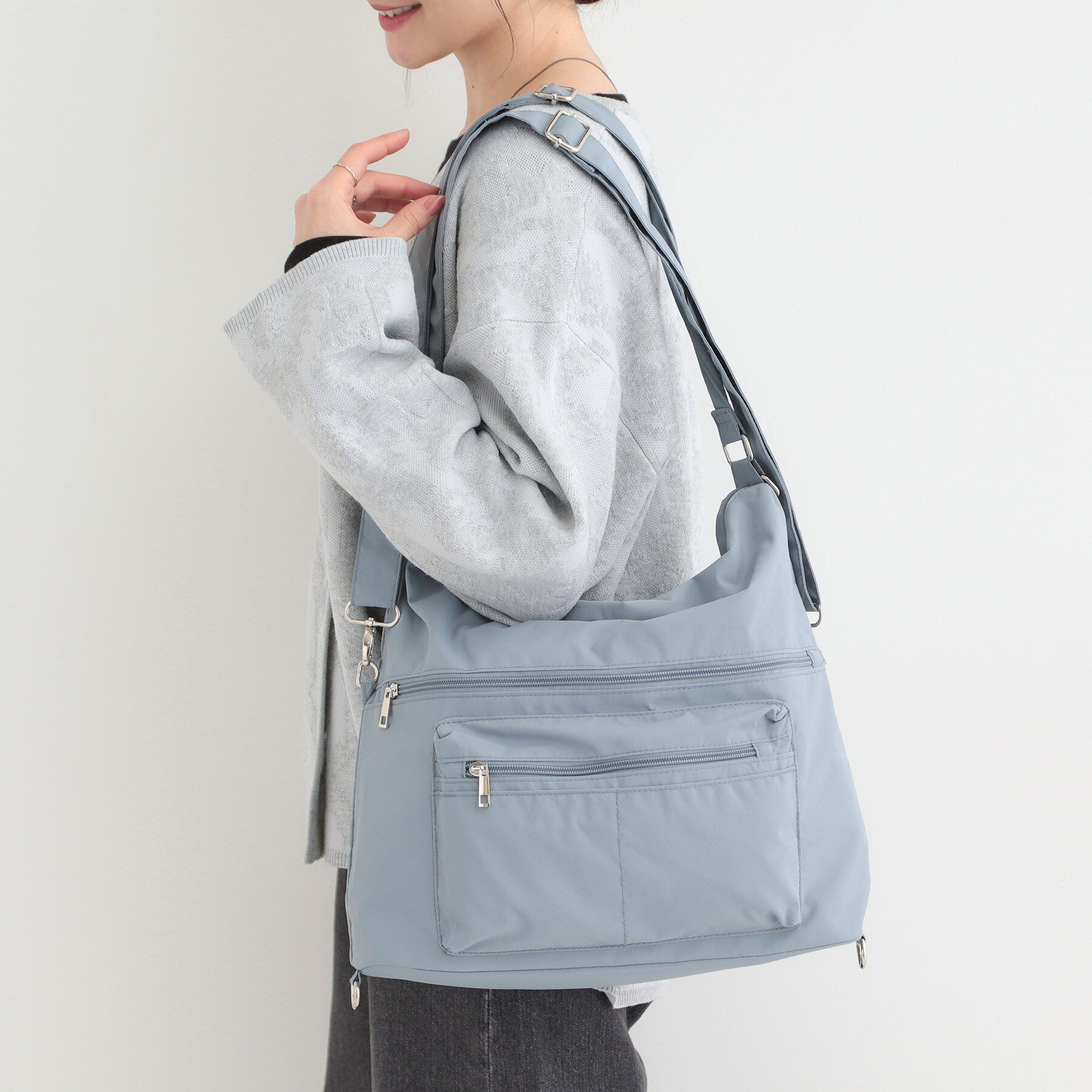 SHOO･LA･RUE「【撥水】リュックにもなる変形ショルダーバッグ」|ショルダー・メッセンジャー|ブルー(092)