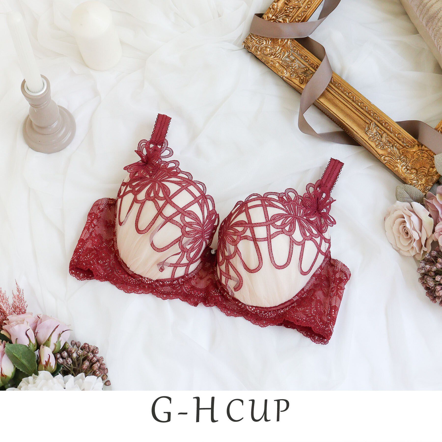 Risa Magli「レネイ ブラジャー（G-H）＜D Make Type＞」|インナー|ボルドー(064)