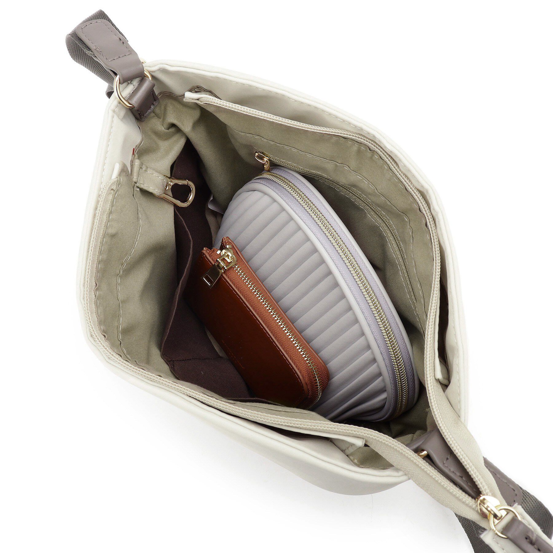 ITS&rsquo;DEMO「【収納アドバイザー監修】合皮コンビショルダー」|ショルダー・メッセンジャー|