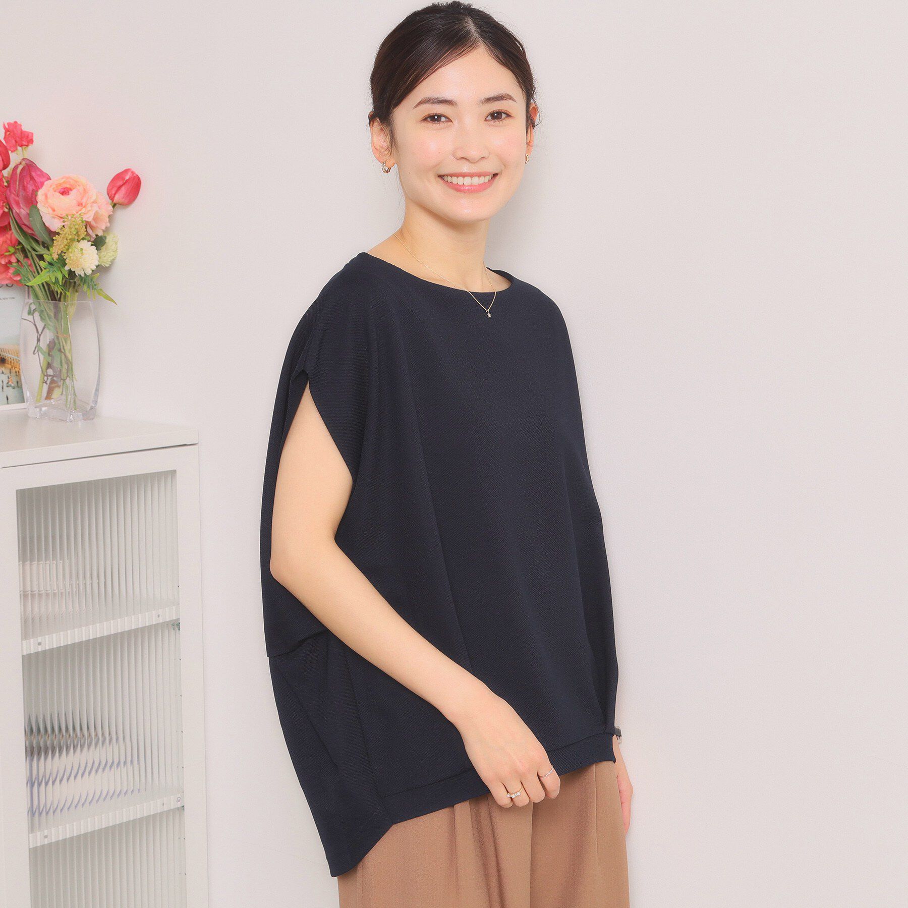 ITS&rsquo;DEMO「【洗濯機OK】カットカルゼプルオーバー」|Tシャツ・カットソー|ネイビー(094)