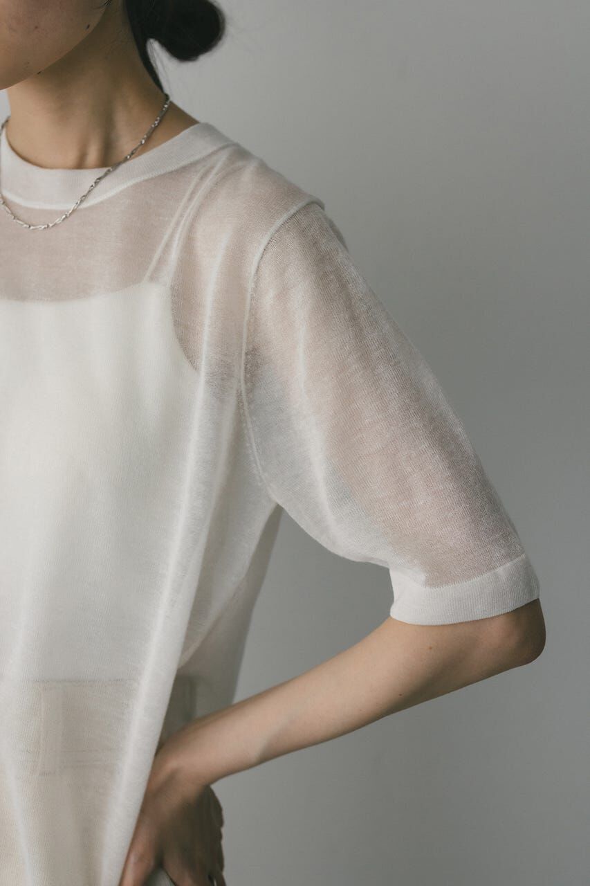 STYLEMIXER「ウォッシャブルリネンニットT」|ニット・セーター|