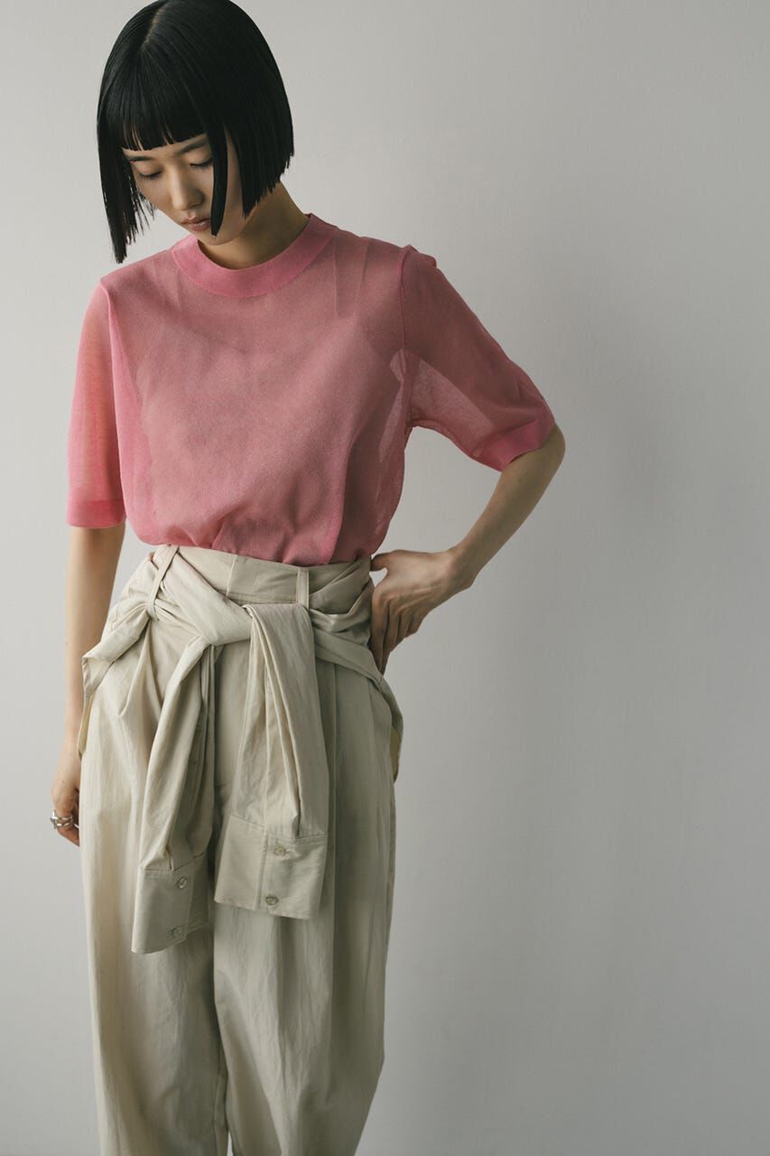 STYLEMIXER「ウォッシャブルリネンニットT」|ニット・セーター|PNK