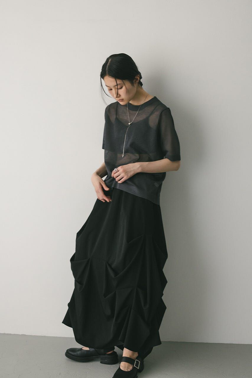 STYLEMIXER「ウォッシャブルリネンニットT」|ニット・セーター|