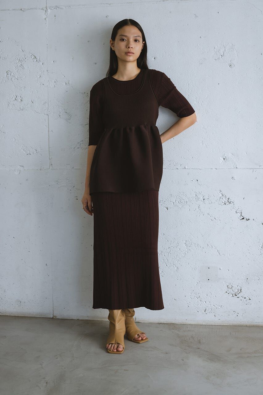 STYLEMIXER「マルチWAYペプラムニットワンピース」|ワンピース|