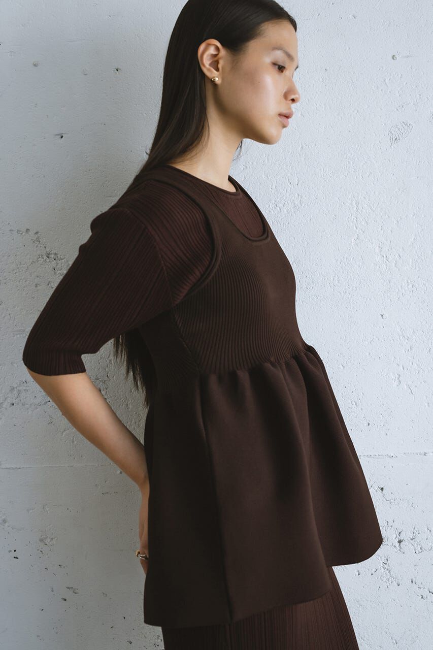 STYLEMIXER「マルチWAYペプラムニットワンピース」|ワンピース|