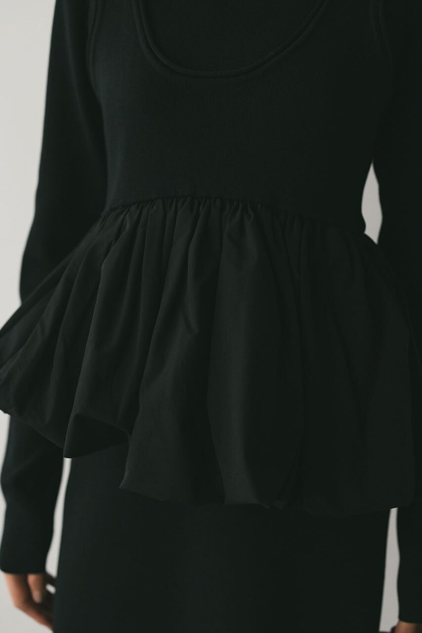 STYLEMIXER「2ピースバルーンペプラムニットワンピース」|ワンピース|