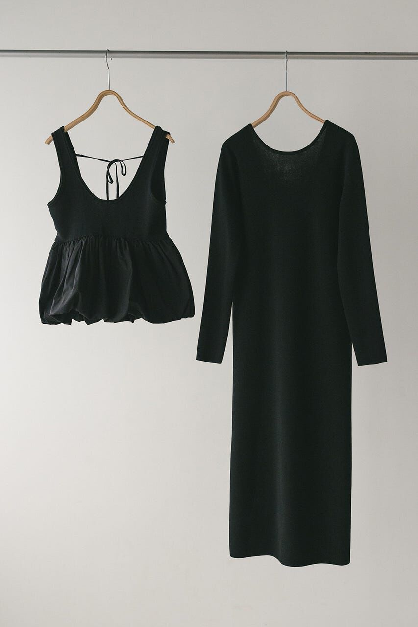 STYLEMIXER「2ピースバルーンペプラムニットワンピース」|ワンピース|