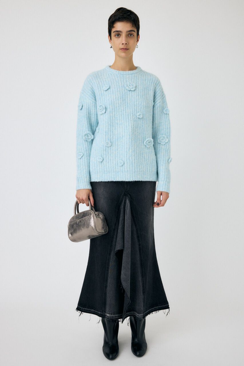 MOUSSY「FLORAL MOTIF OVER セーター」|ニット・セーター|