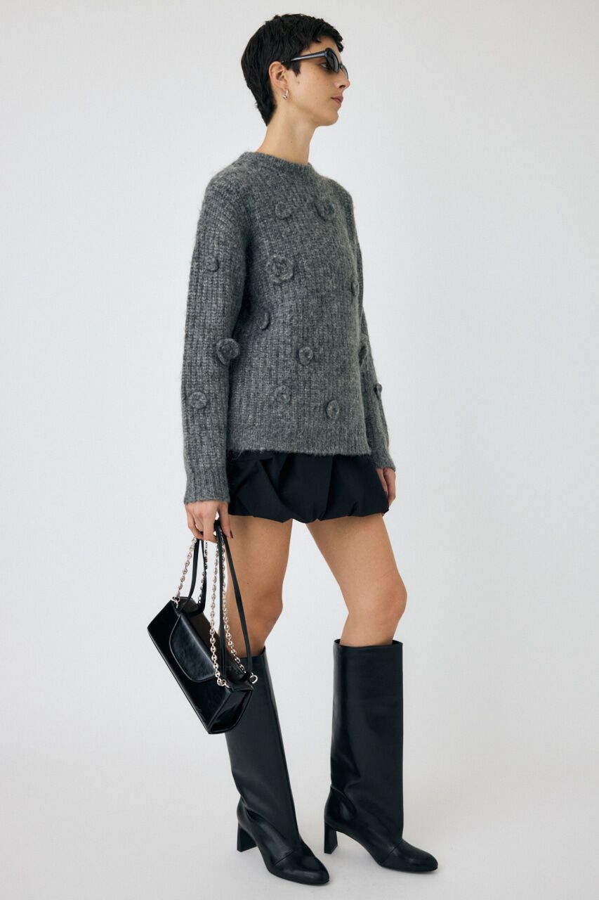 MOUSSY「FLORAL MOTIF OVER セーター」|ニット・セーター|