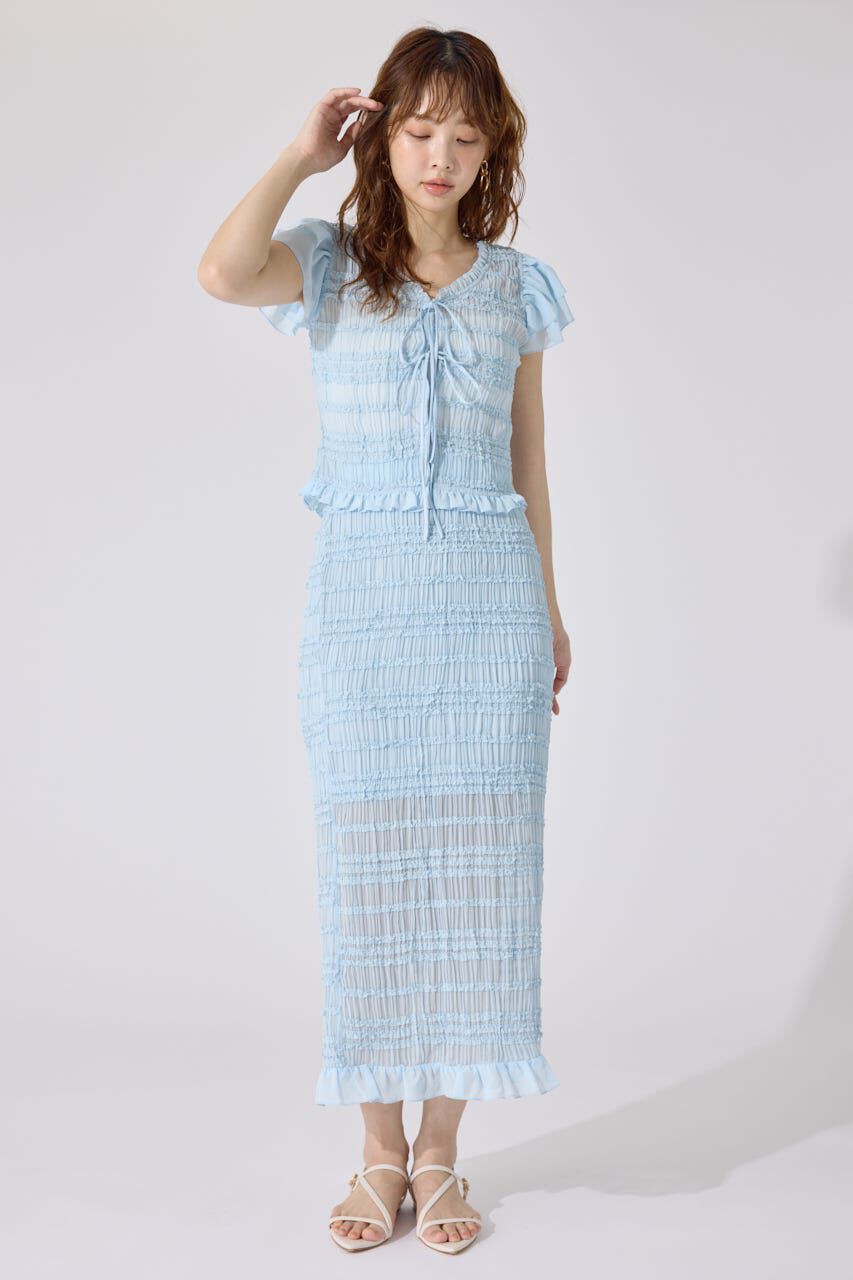 rienda「シャーリングカットトップス」|シャツ・ブラウス|