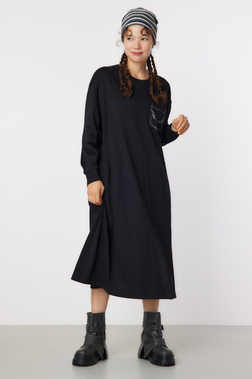 RODEO CROWNS「デニムアップリケロゴワンピース」|ワンピース|