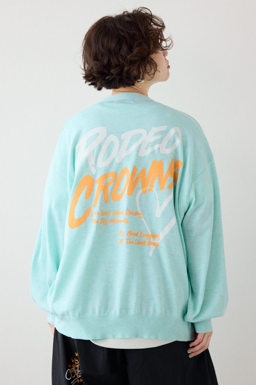 RODEO CROWNS「ネオンカラーロゴニットカーディガン」|カーディガン|L/BLU1